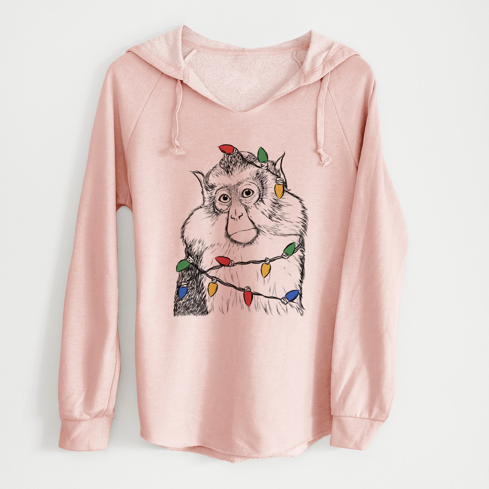 Christmas Lights Matata the Mona Monkey - Cali Wave Hooded Sweatshirt