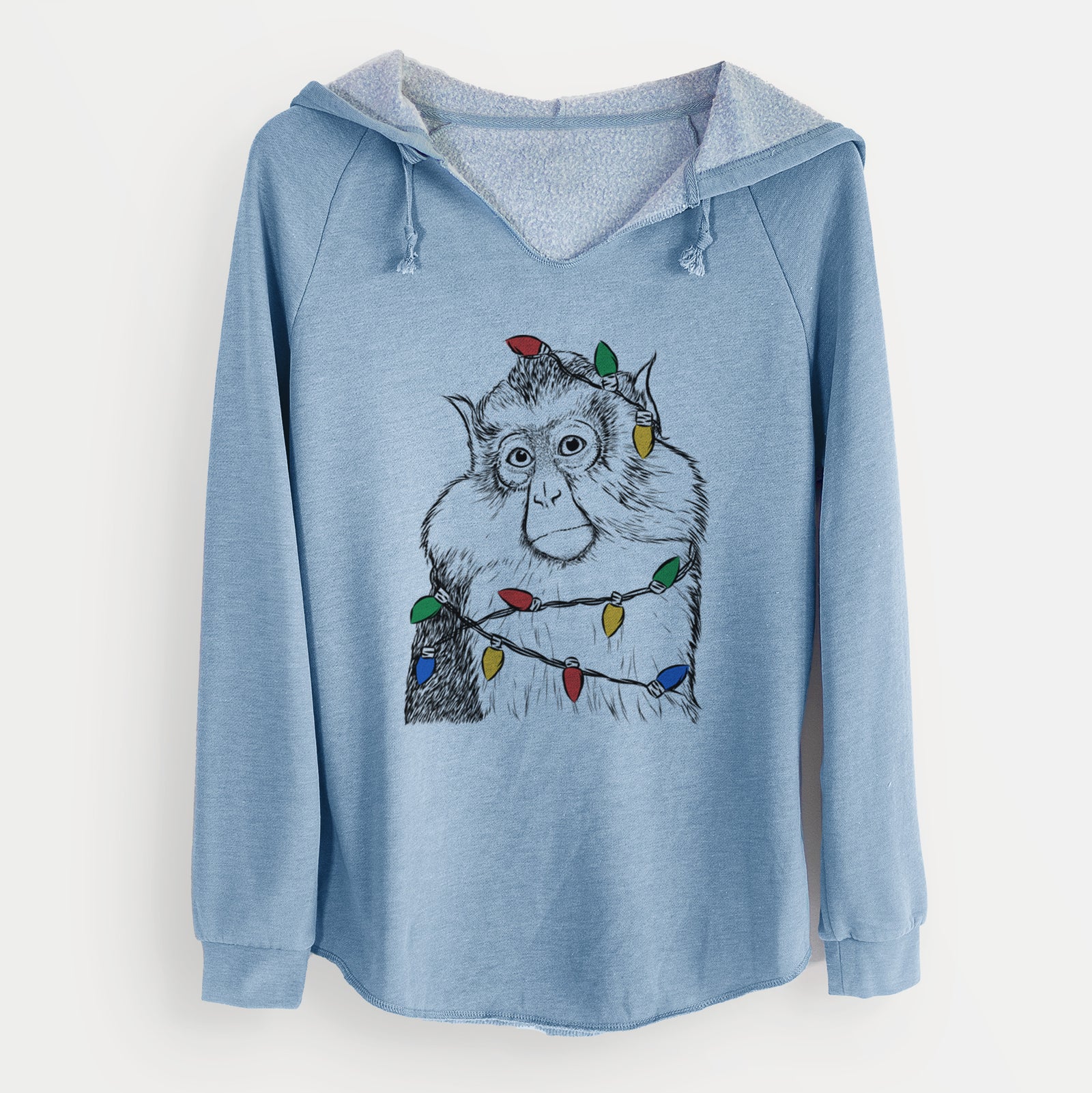 Christmas Lights Matata the Mona Monkey - Cali Wave Hooded Sweatshirt
