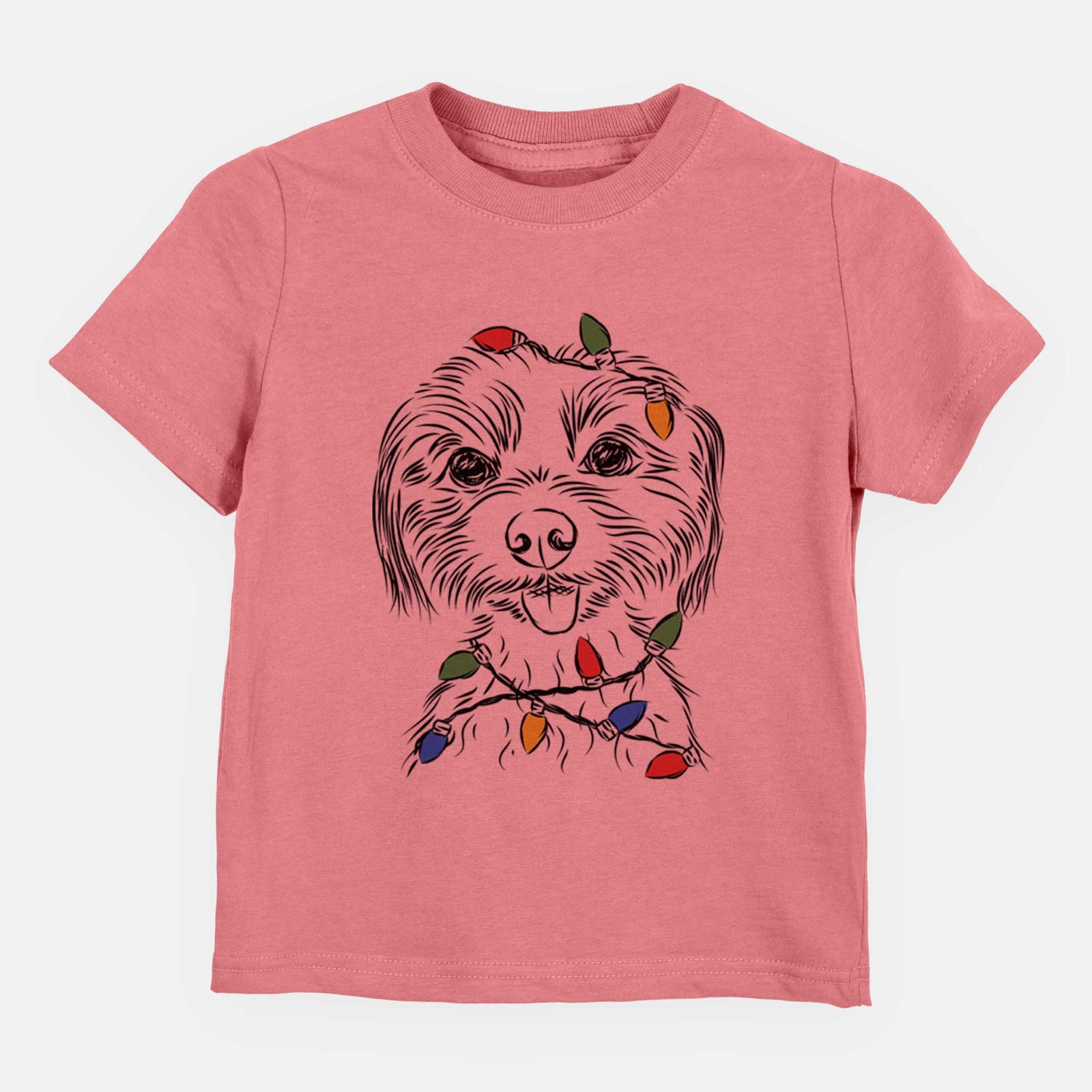 Christmas Lights Mater the Yorkshire Terrier - Kids/Youth/Toddler Shirt