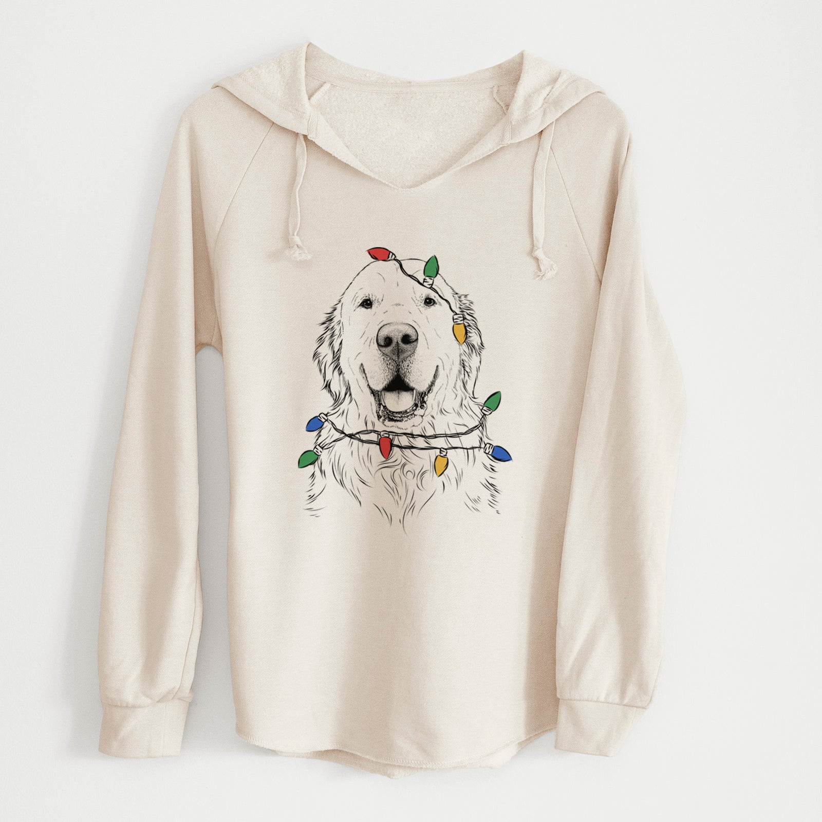 Christmas Lights Maximus the Golden Retriever - Cali Wave Hooded Sweatshirt