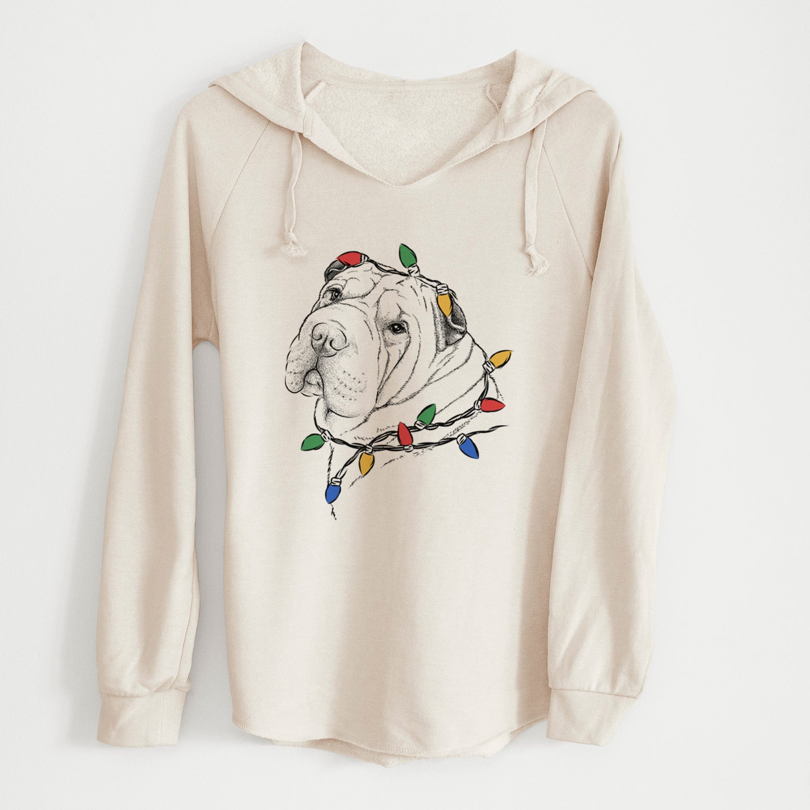 Christmas Lights Maximus the Shar Pei - Cali Wave Hooded Sweatshirt