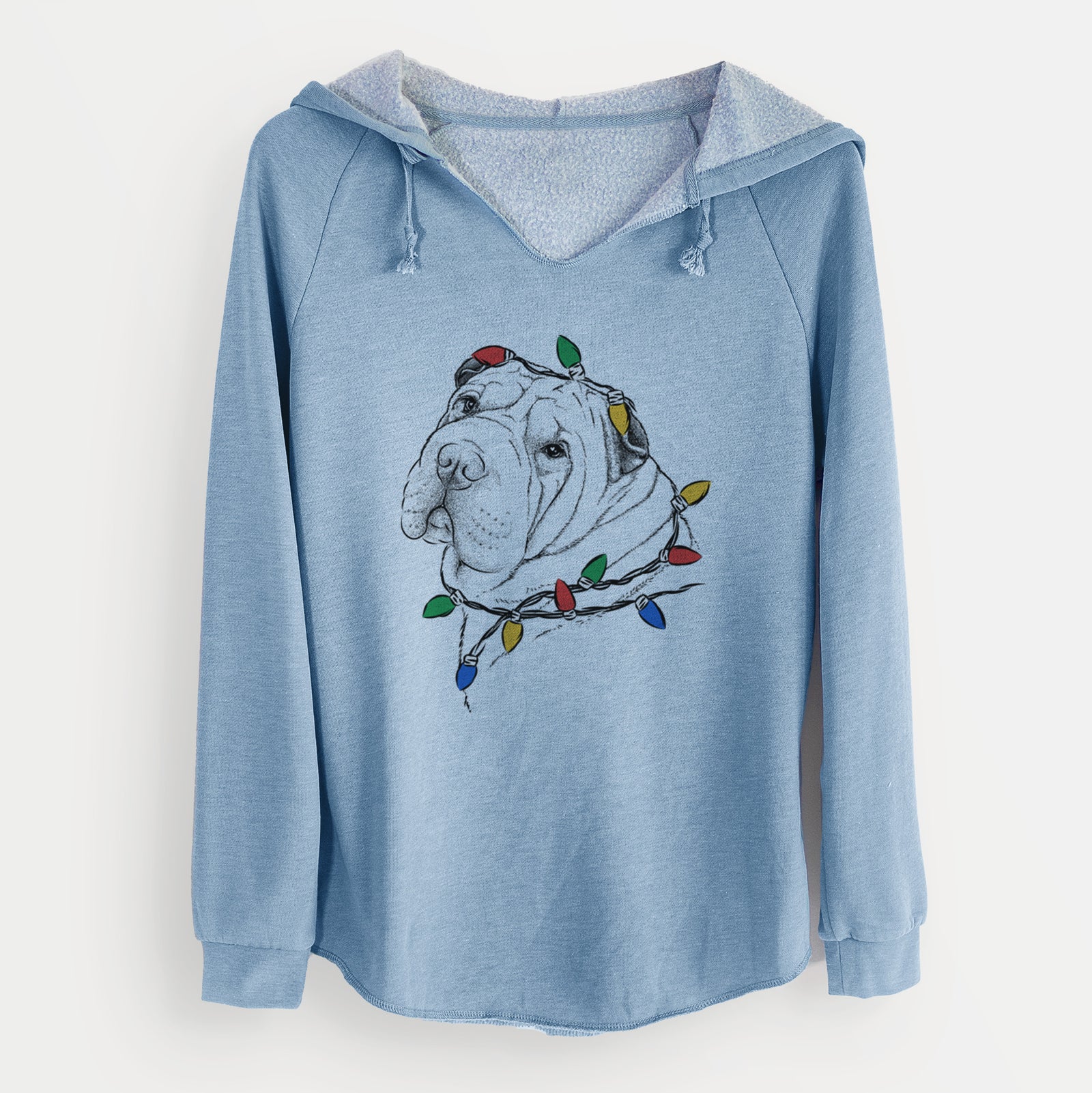 Christmas Lights Maximus the Shar Pei - Cali Wave Hooded Sweatshirt