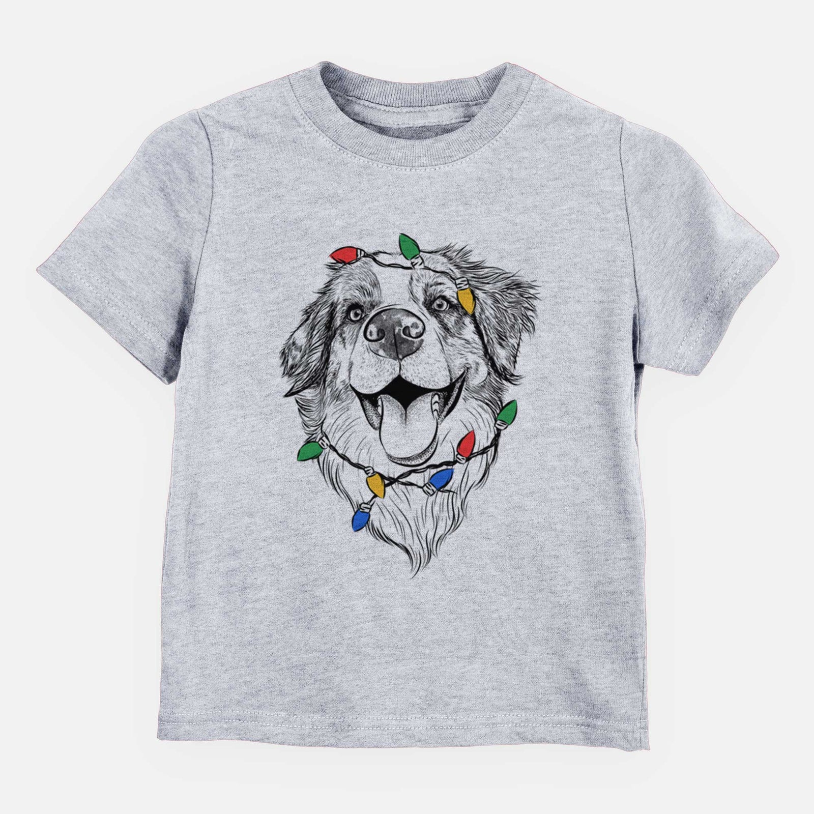 Christmas Lights Mila the Australian Shepherd - Kids/Youth/Toddler Shirt