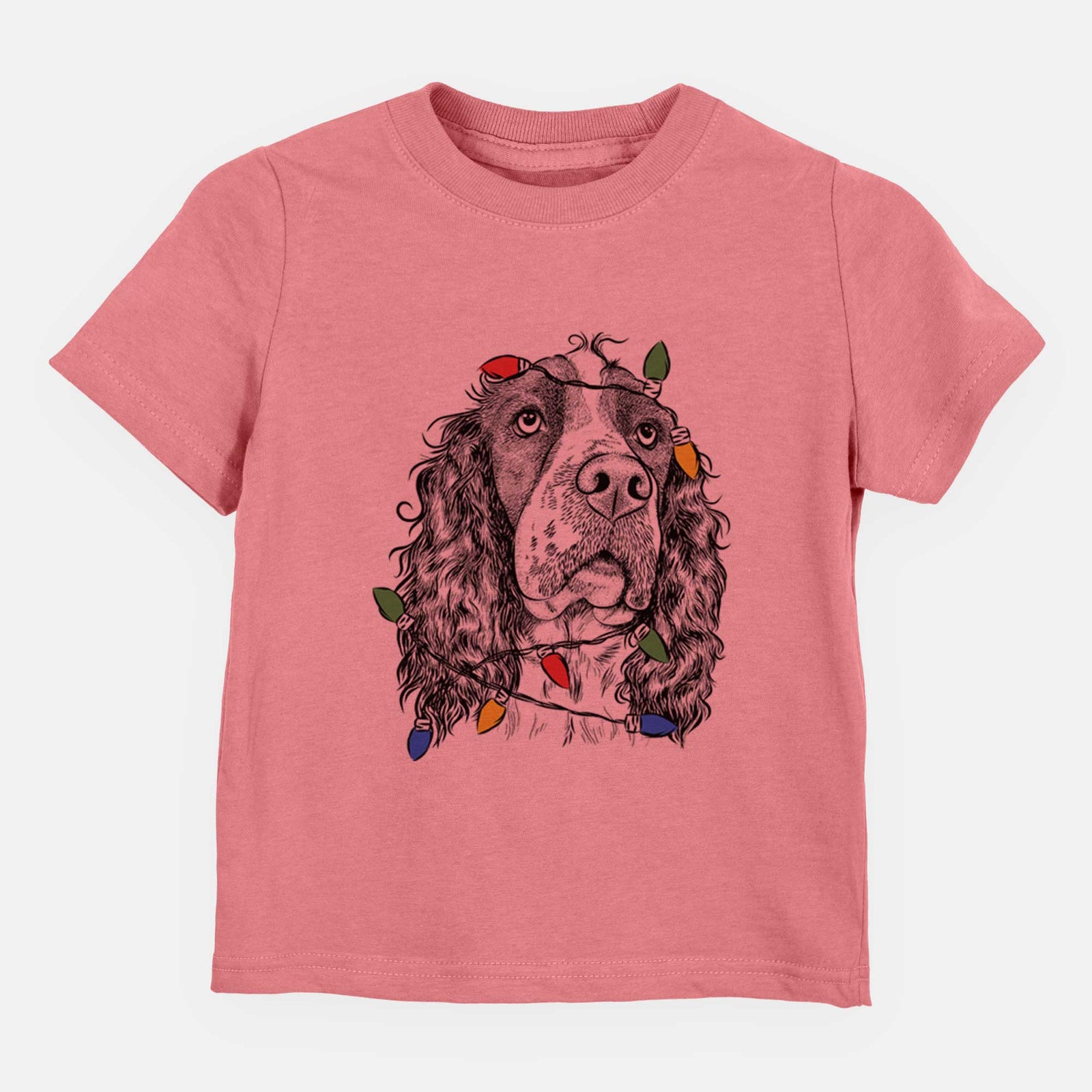 Christmas Lights Millie Mae the English Springer Spaniel - Kids/Youth/Toddler Shirt
