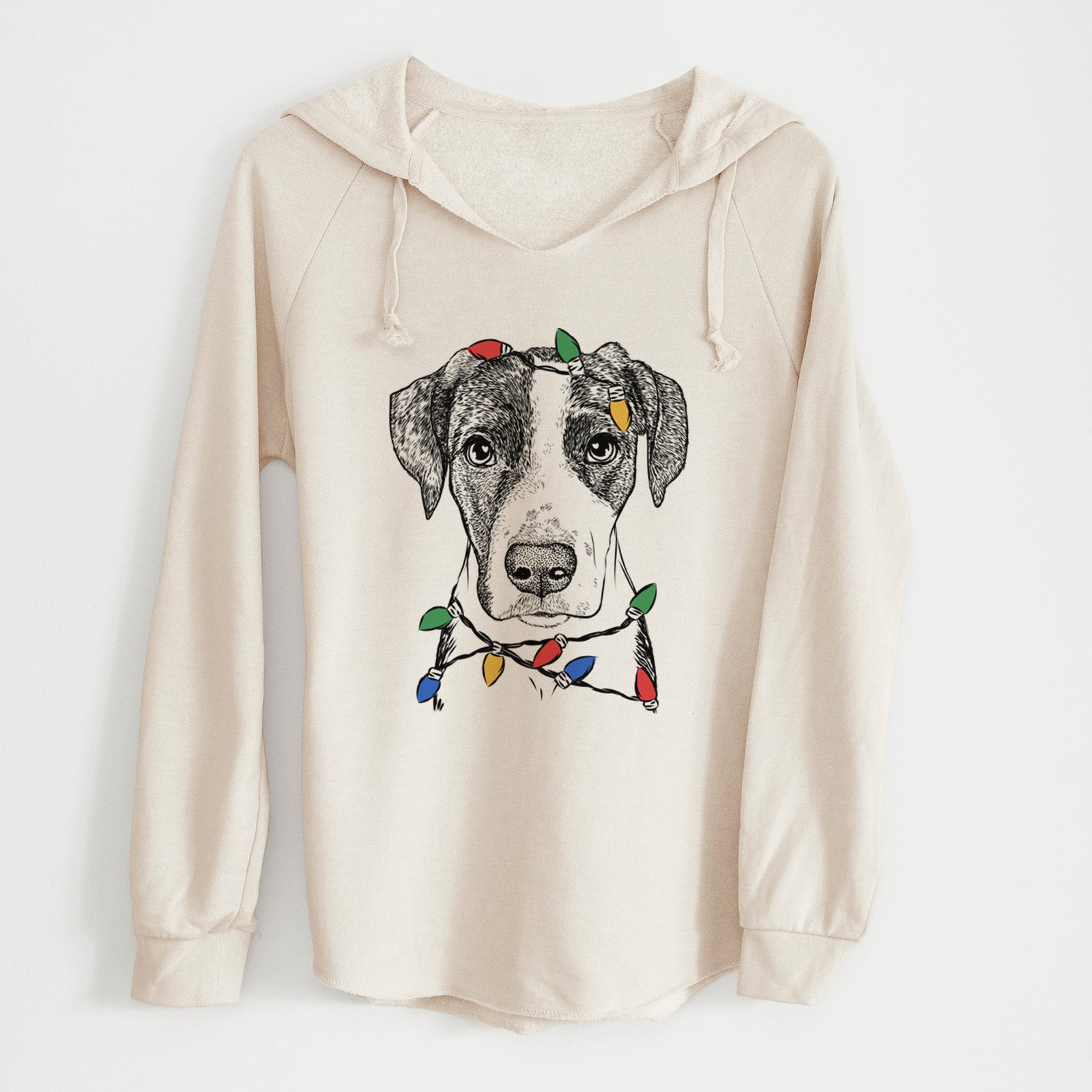 Christmas Lights Milo the Mixed Breed - Cali Wave Hooded Sweatshirt
