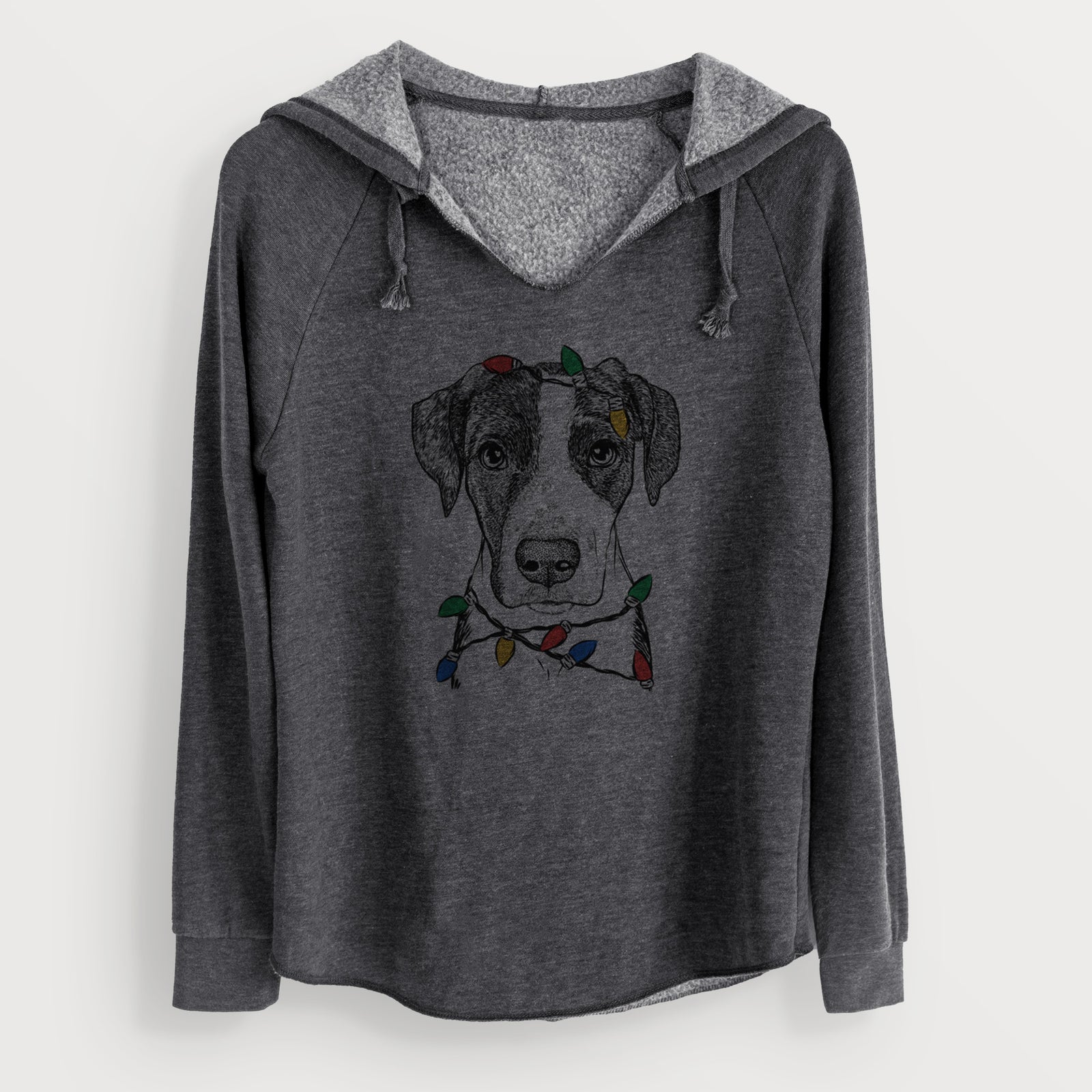 Christmas Lights Milo the Mixed Breed - Cali Wave Hooded Sweatshirt
