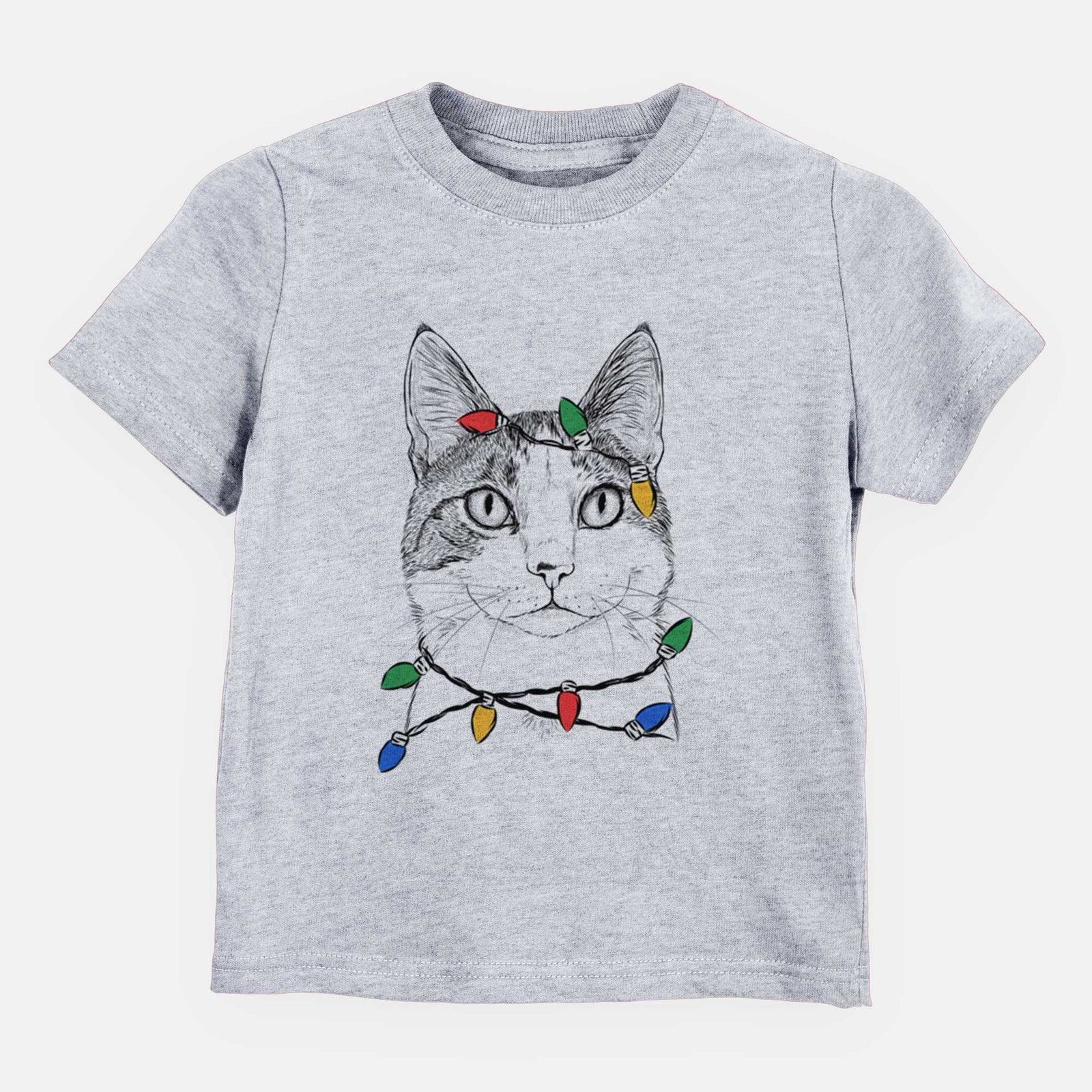 Christmas Lights Mini Griffin the Domestic Shorthair Cat - Kids/Youth/Toddler Shirt