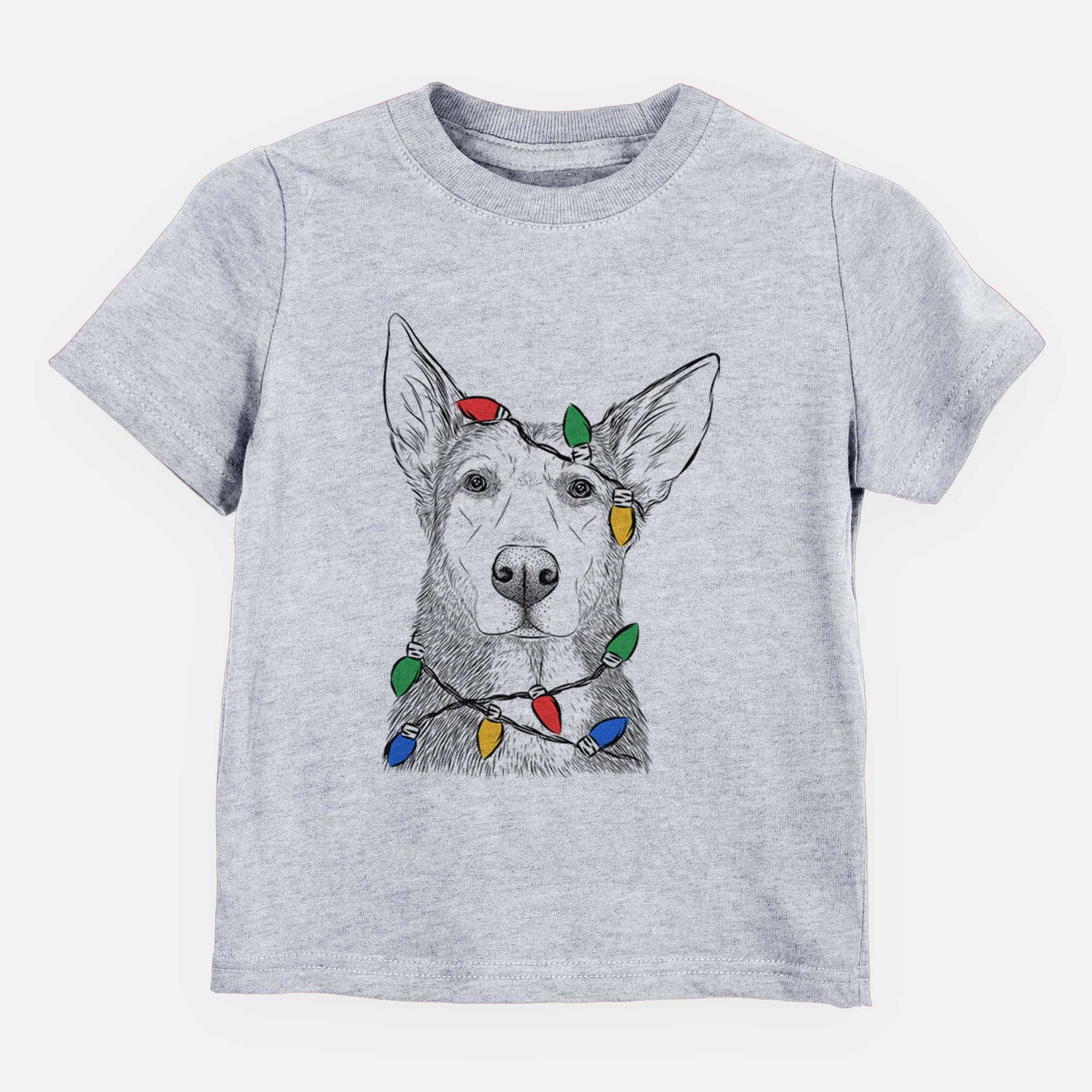 Christmas Lights Misty the German Shepherd Mix - Kids/Youth/Toddler Shirt