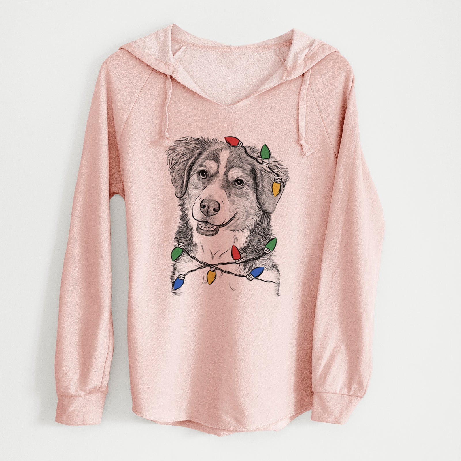 Christmas Lights Molly the Miniature Bernedoodle - Cali Wave Hooded Sweatshirt