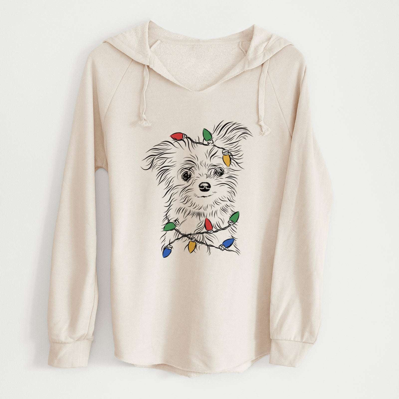 Christmas Lights Mr. Gucci Poochi the Maltese - Cali Wave Hooded Sweatshirt