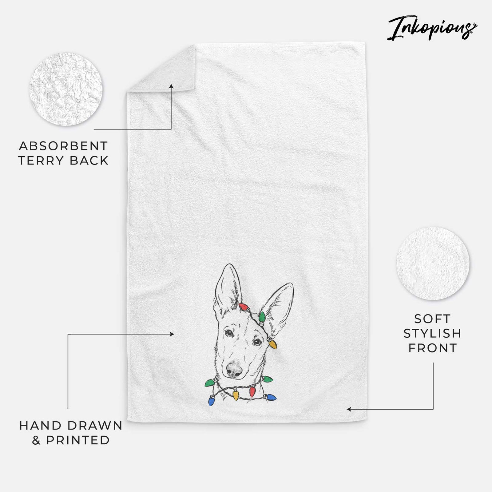 Nala the Carolina Dog Decorative Hand Towel