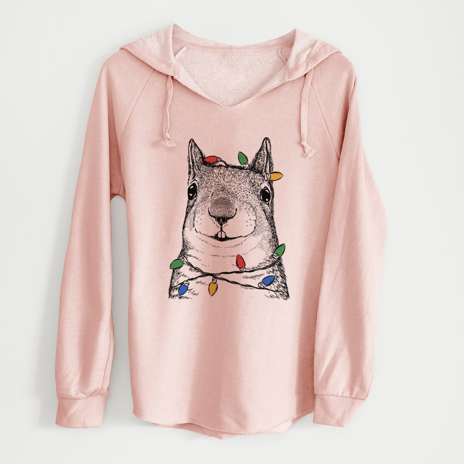 Christmas Lights Nibbles the Squirrel - Cali Wave Hooded Sweatshirt