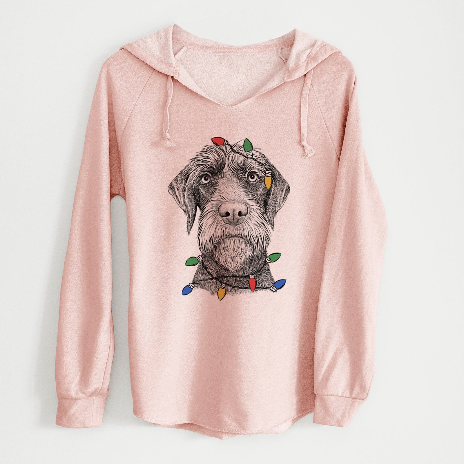 Christmas Lights Oakley the Pudelpointer - Cali Wave Hooded Sweatshirt