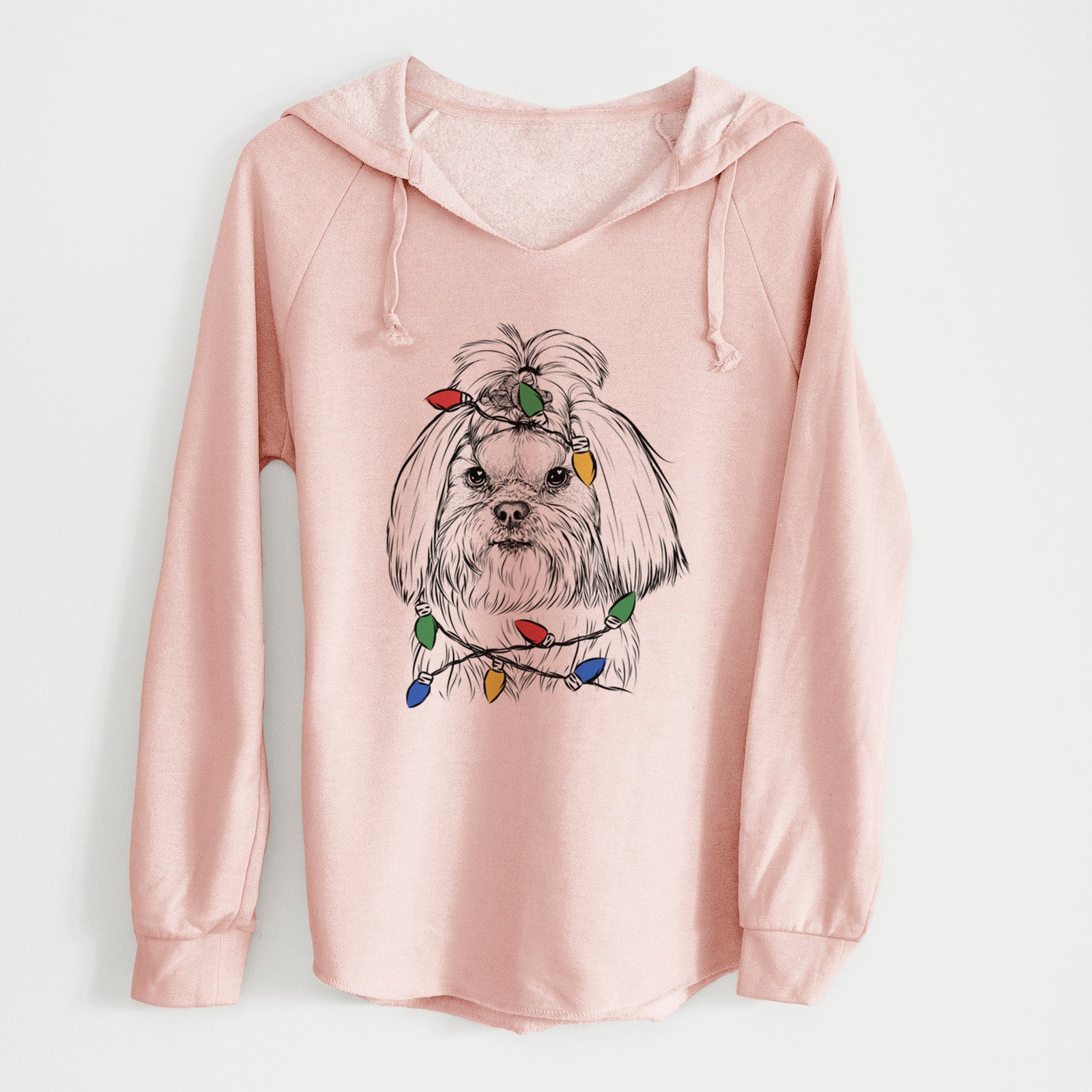Christmas Lights Olga the Shih Tzu - Cali Wave Hooded Sweatshirt