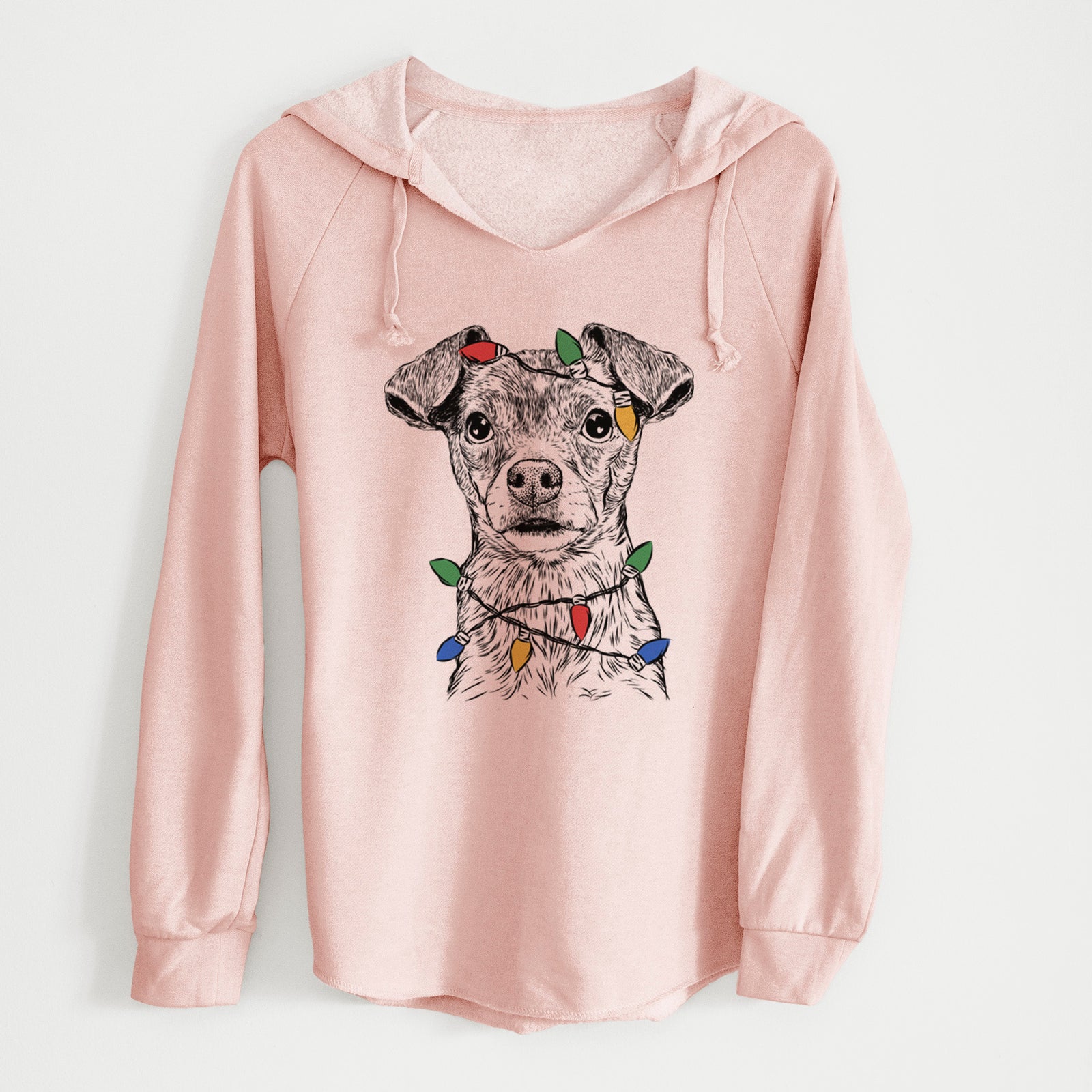 Christmas Lights Olive the Mixed Breed - Cali Wave Hooded Sweatshirt