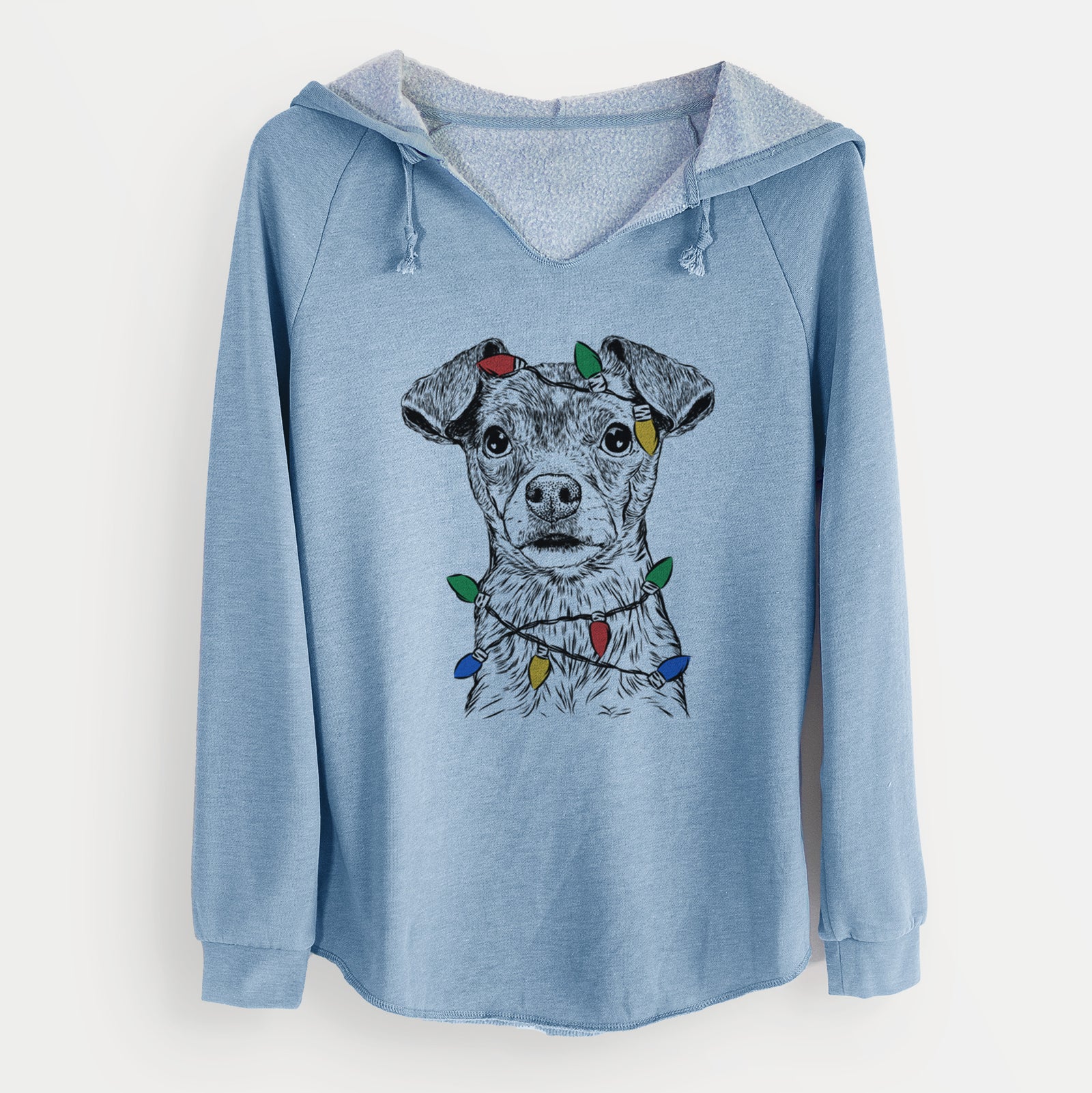 Christmas Lights Olive the Mixed Breed - Cali Wave Hooded Sweatshirt