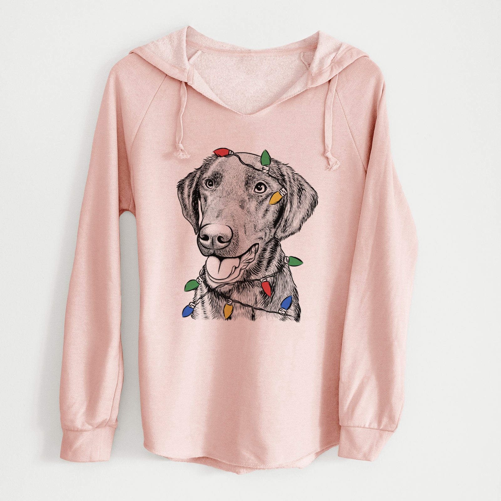 Christmas Lights Onyx the Labrador Retriever - Cali Wave Hooded Sweatshirt