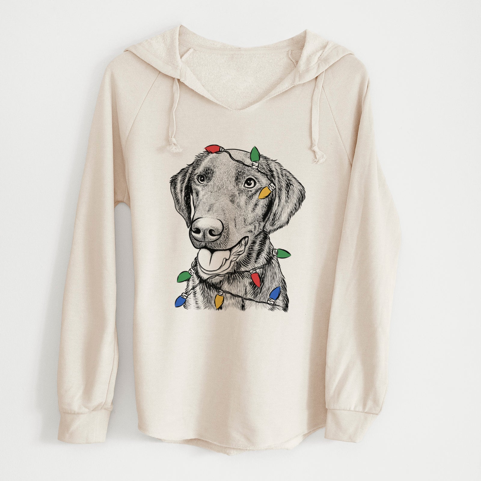 Christmas Lights Onyx the Labrador Retriever - Cali Wave Hooded Sweatshirt