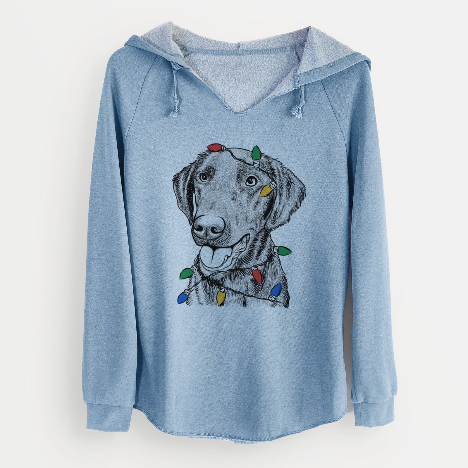Christmas Lights Onyx the Labrador Retriever - Cali Wave Hooded Sweatshirt