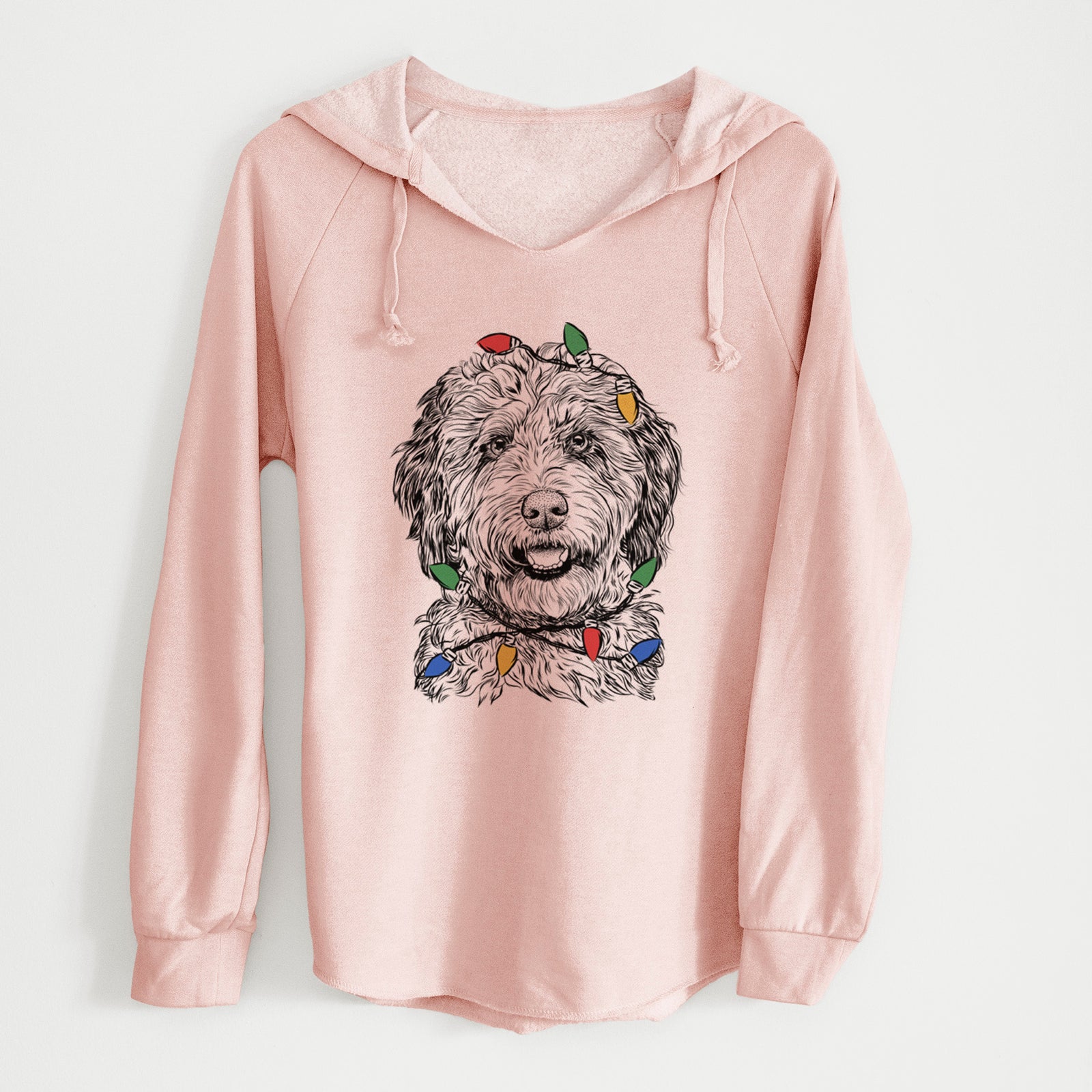 Christmas Lights Palmer the Aussiedoodle - Cali Wave Hooded Sweatshirt