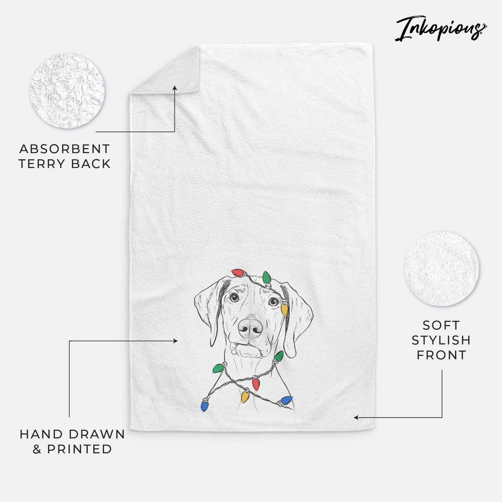 Pawley the Vizsla Decorative Hand Towel