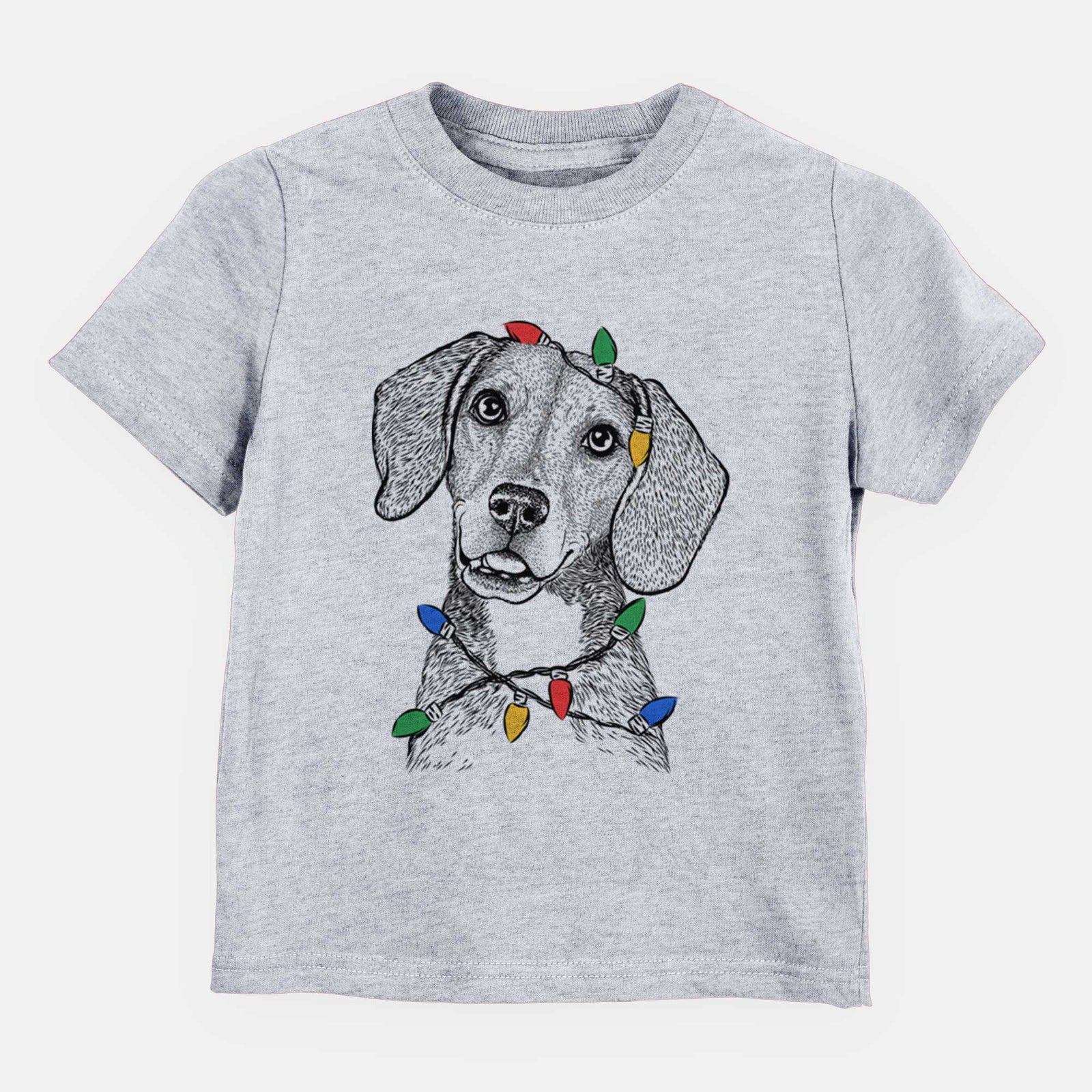 Christmas Lights Piggy the Beagle Mix - Kids/Youth/Toddler Shirt