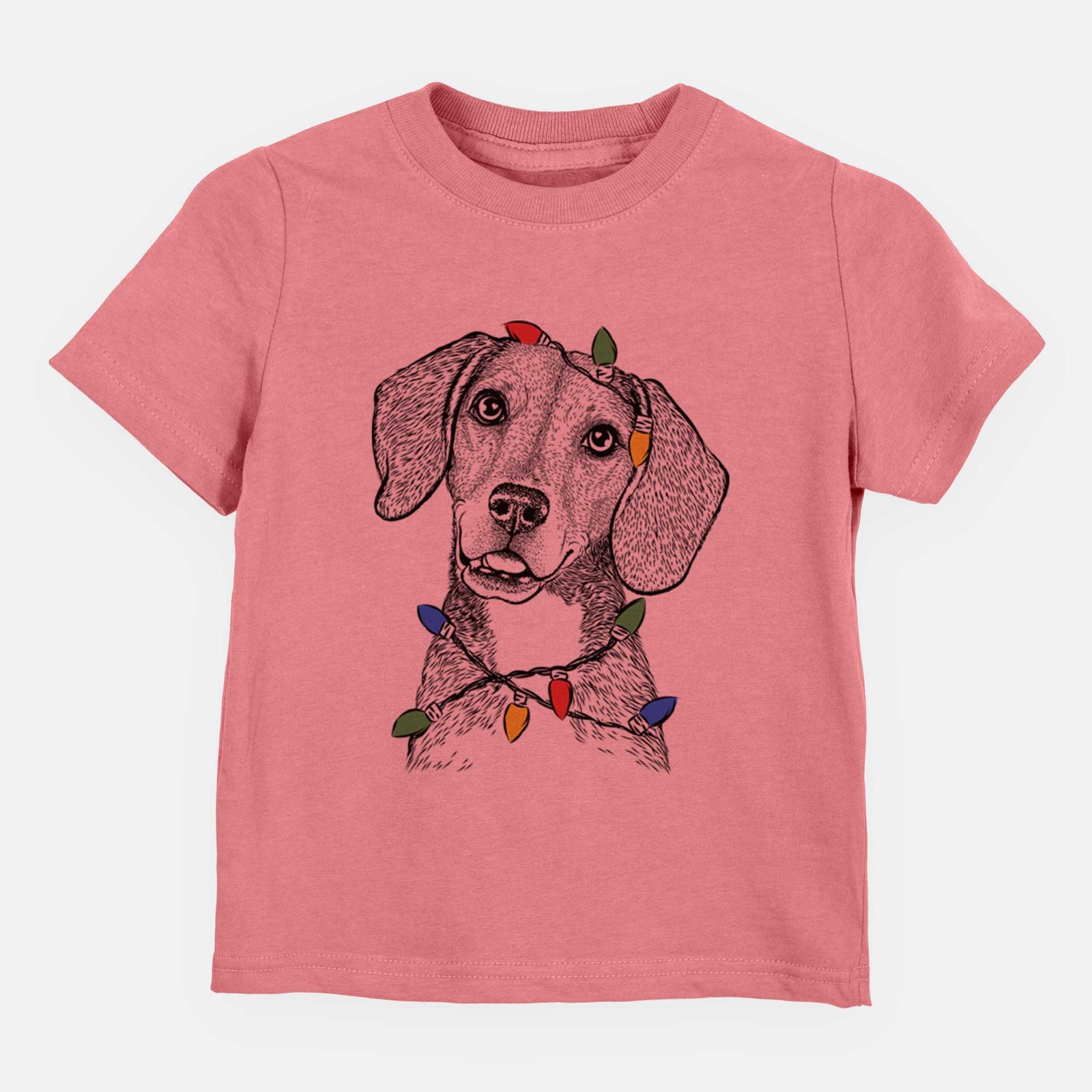 Christmas Lights Piggy the Beagle Mix - Kids/Youth/Toddler Shirt