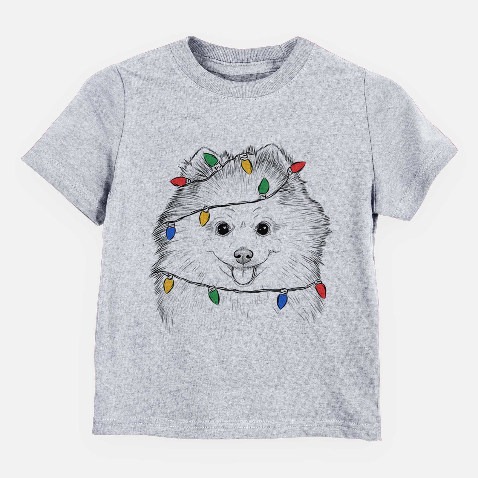 Christmas Lights Piper Jo the Pomeranian - Kids/Youth/Toddler Shirt