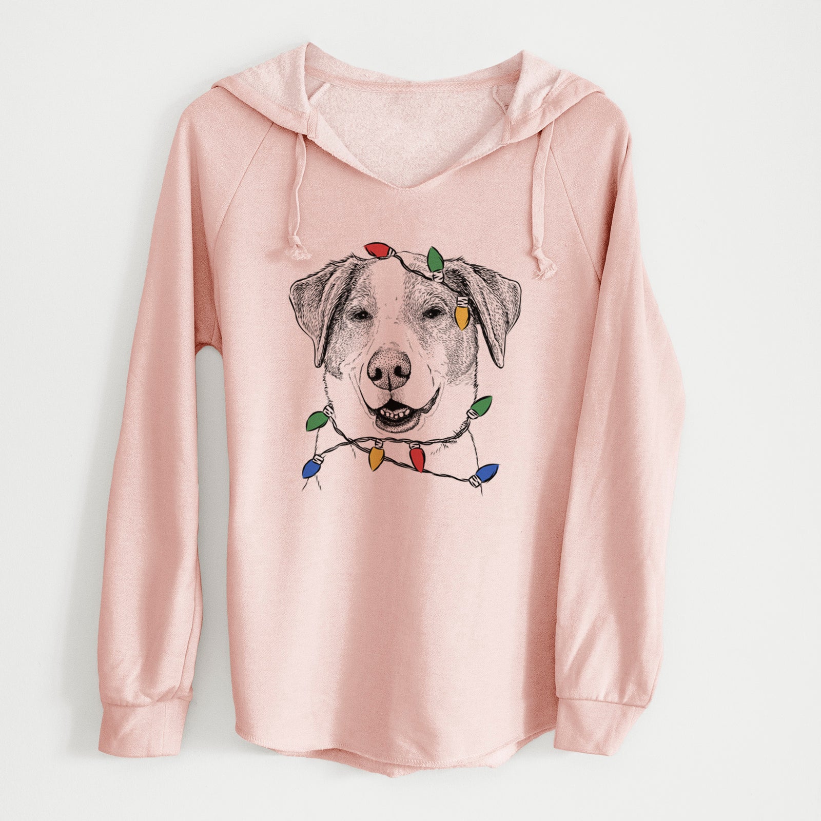 Christmas Lights Piper Pilot the Hound Mix - Cali Wave Hooded Sweatshirt