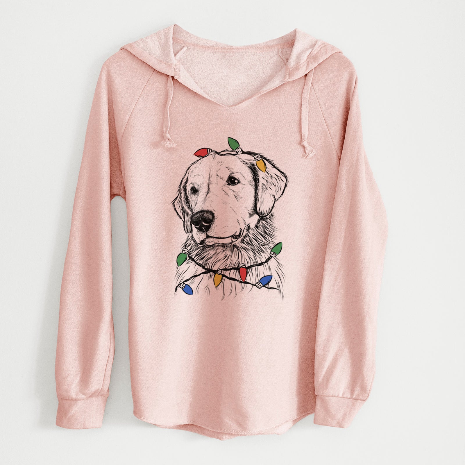 Christmas Lights Quinn the Golden Retriever - Cali Wave Hooded Sweatshirt