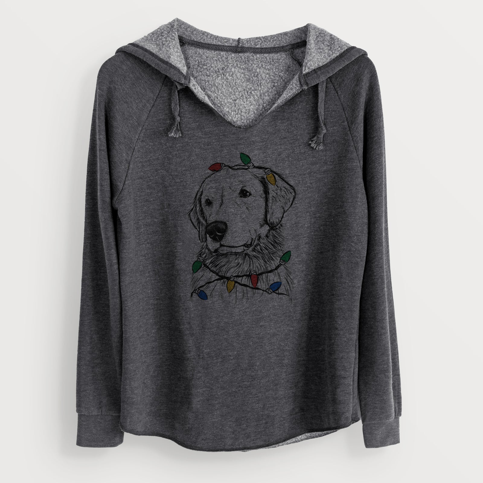Christmas Lights Quinn the Golden Retriever - Cali Wave Hooded Sweatshirt
