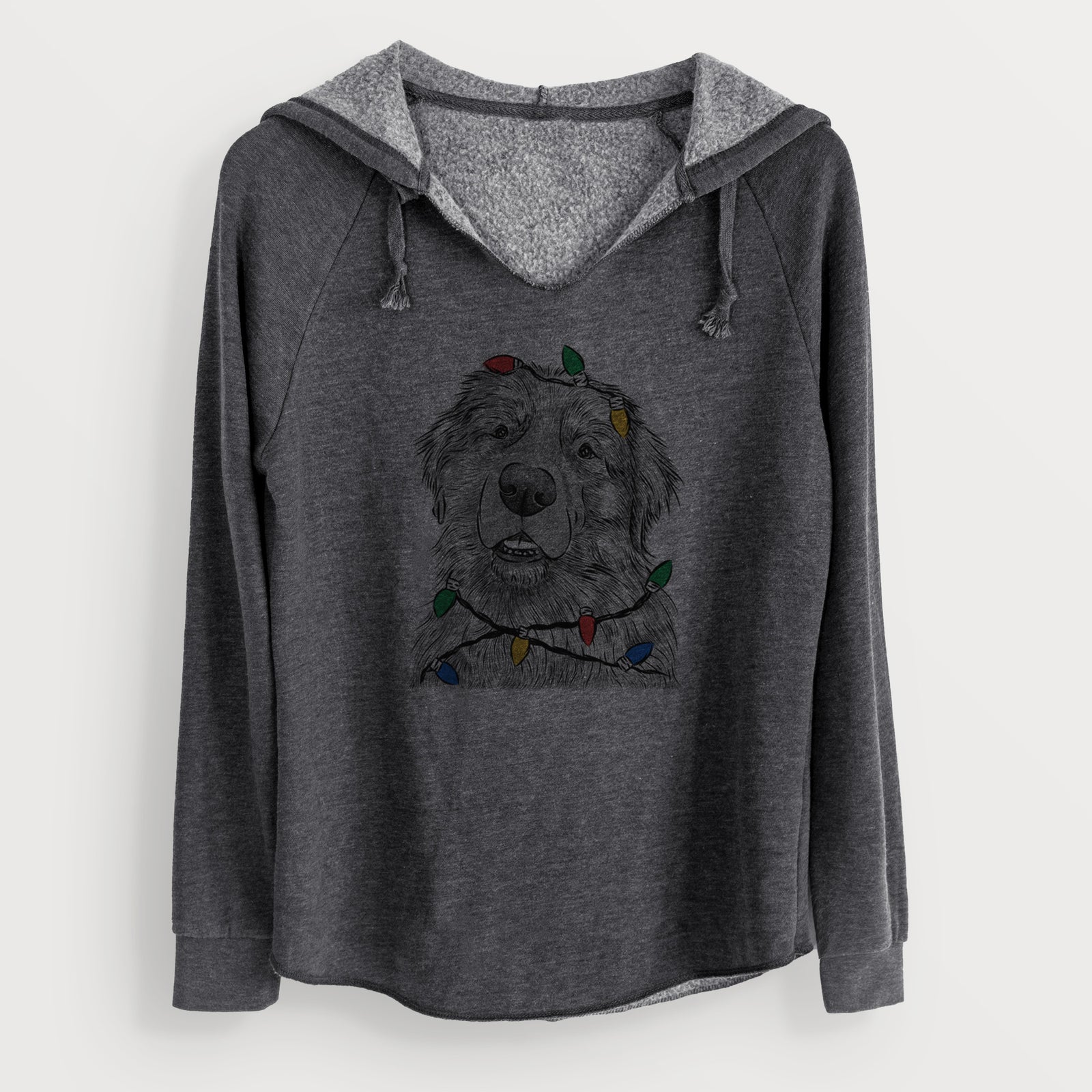 Christmas Lights Ralph the Leonberger - Cali Wave Hooded Sweatshirt