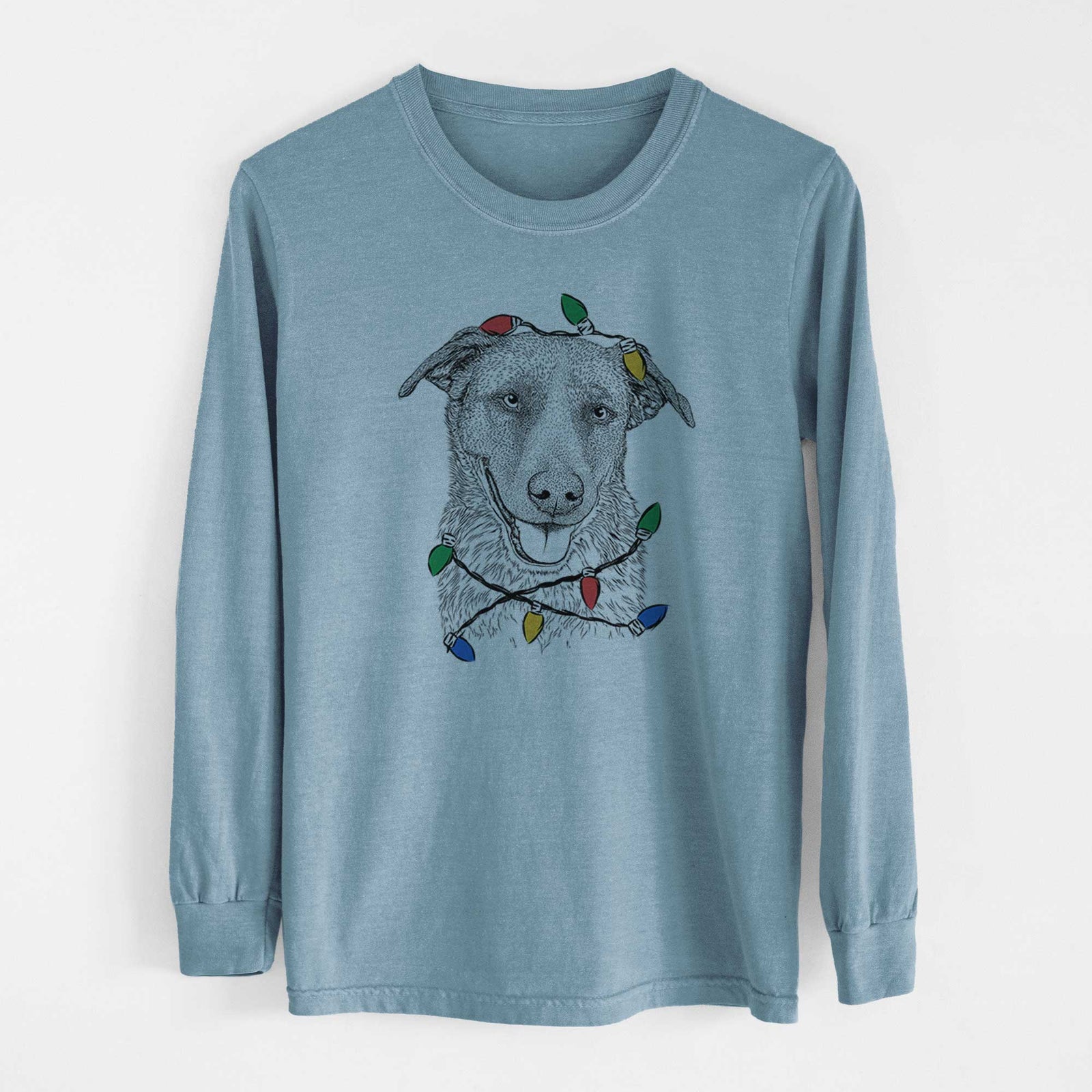 Christmas Lights Reef the Mixed Breed - Heavyweight 100% Cotton Long Sleeve