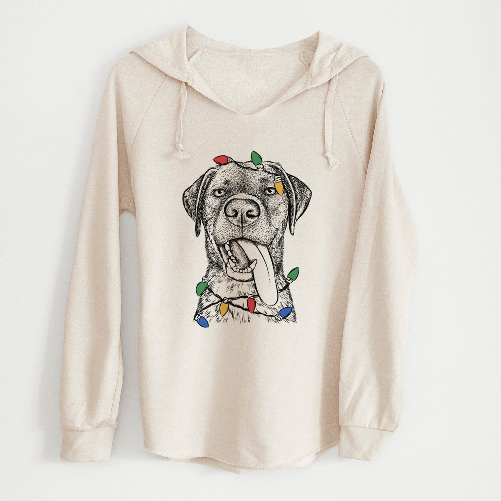 Christmas Lights Reese the Mixed Breed - Cali Wave Hooded Sweatshirt