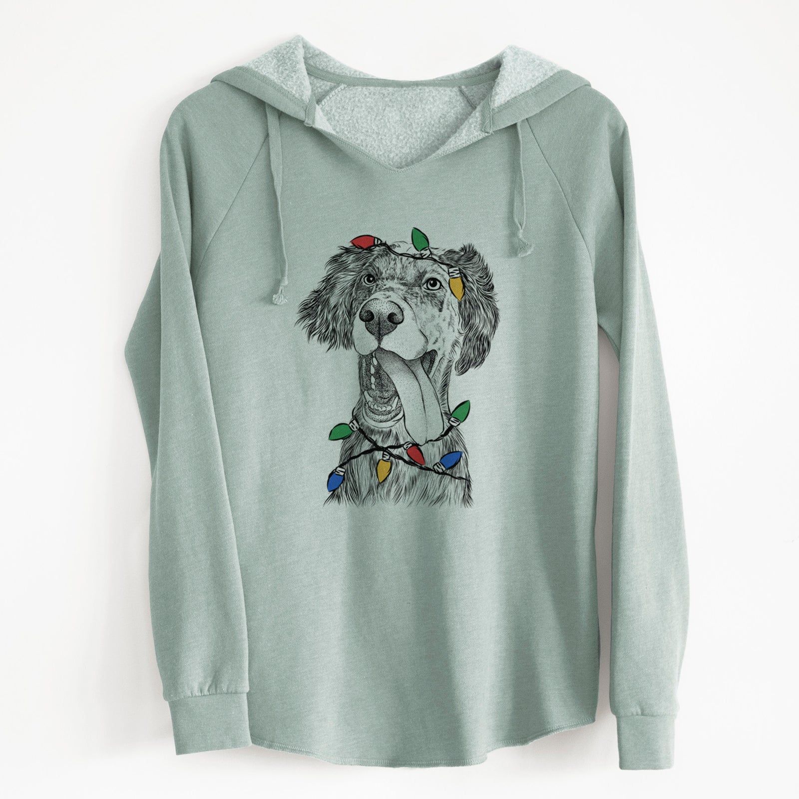 Christmas Lights Renly the English Setter - Cali Wave Hooded Sweatshirt