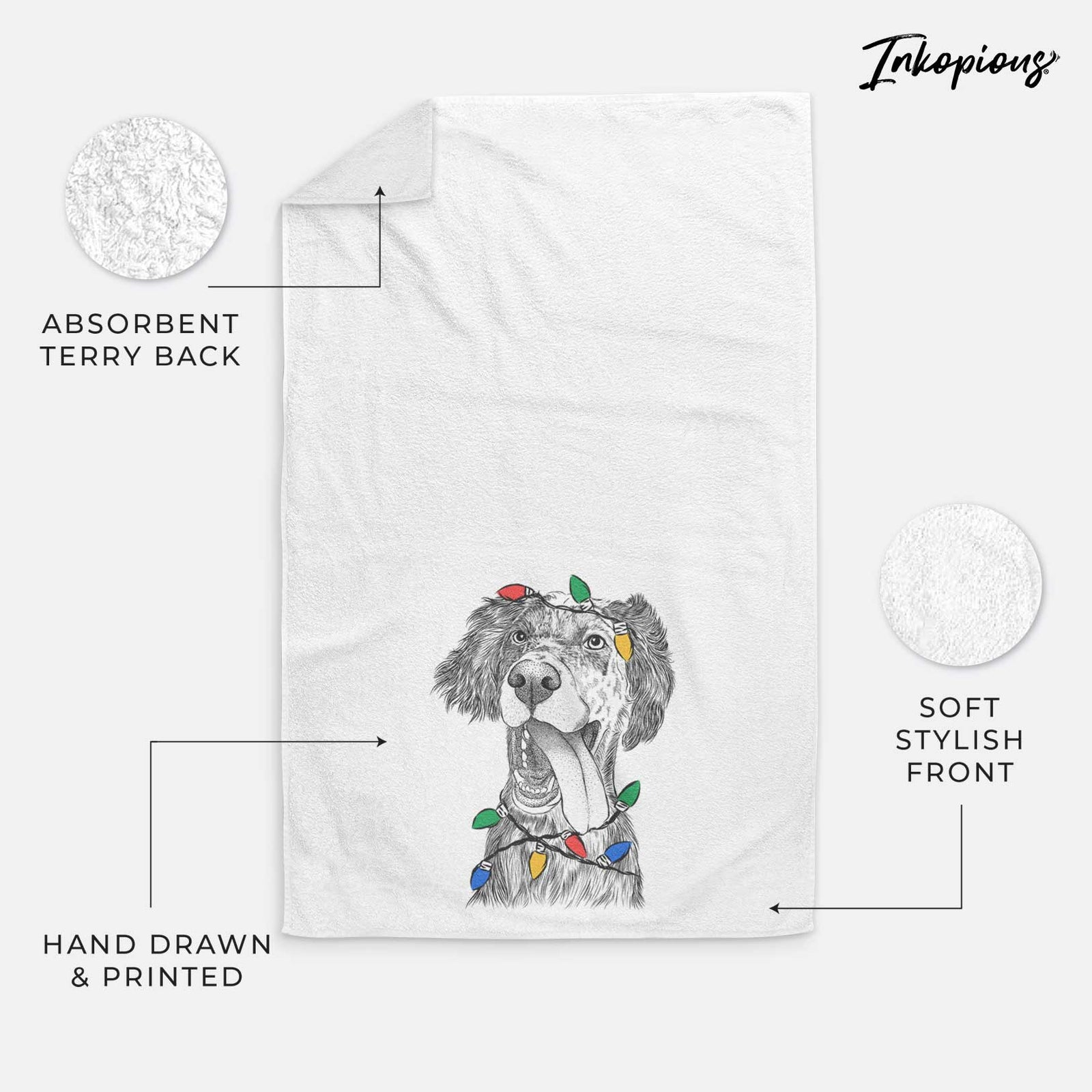 Renly the English Setter Decorative Hand Towel