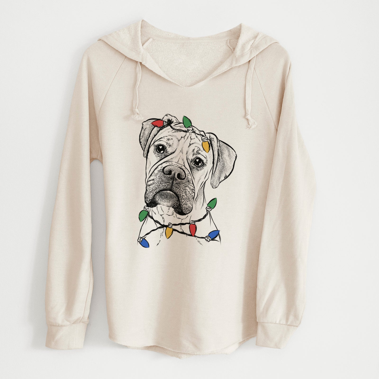 Christmas Lights Reuby the Boxer - Cali Wave Hooded Sweatshirt