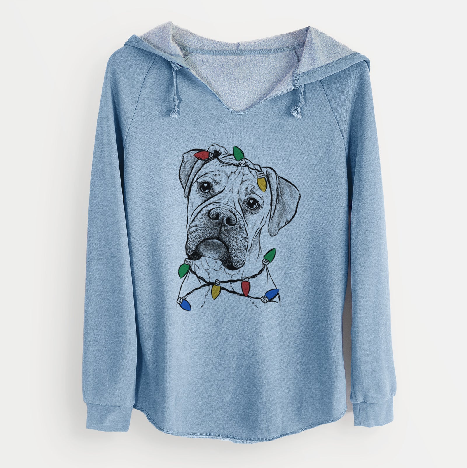 Christmas Lights Reuby the Boxer - Cali Wave Hooded Sweatshirt