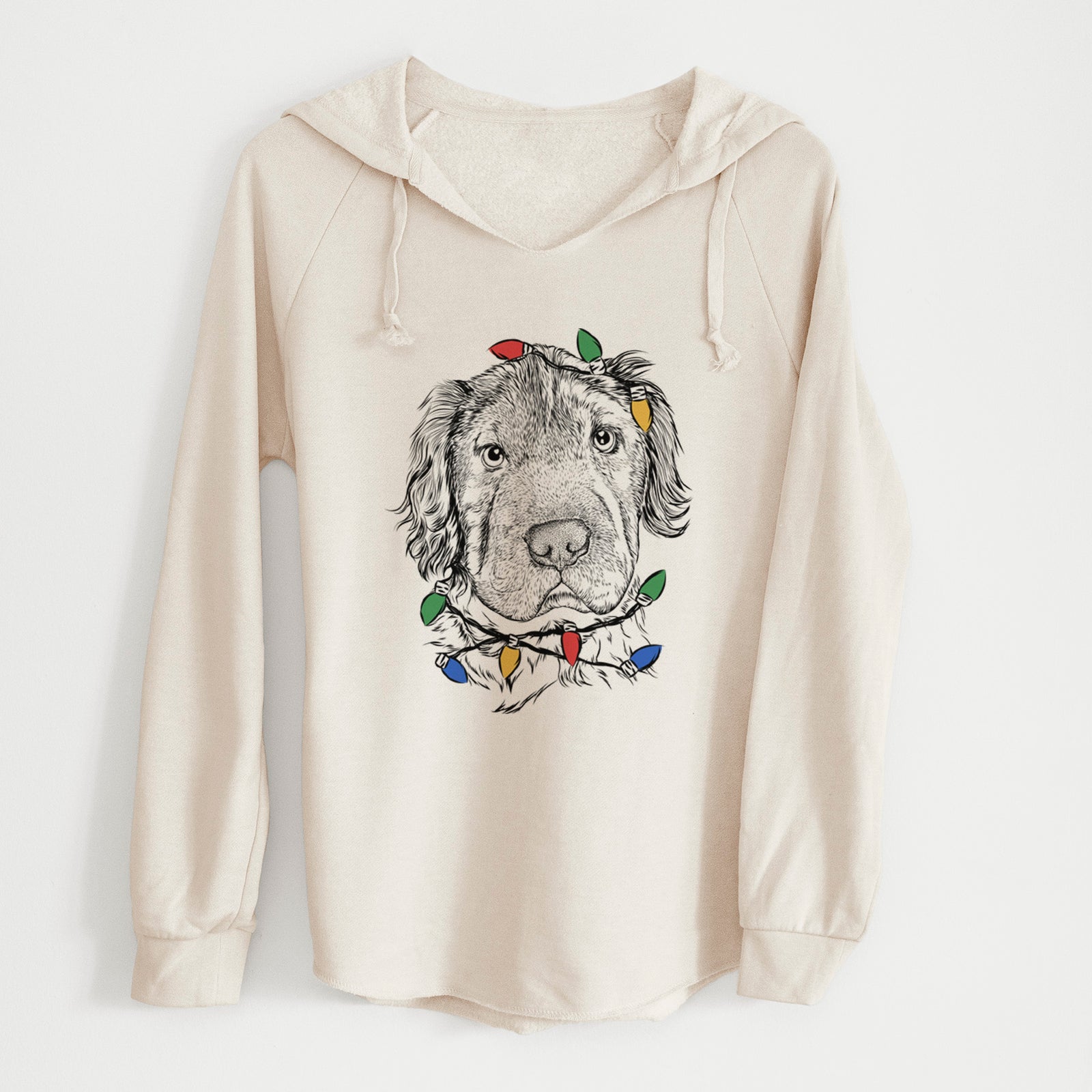 Christmas Lights Rex the Mini Hippo - Cali Wave Hooded Sweatshirt