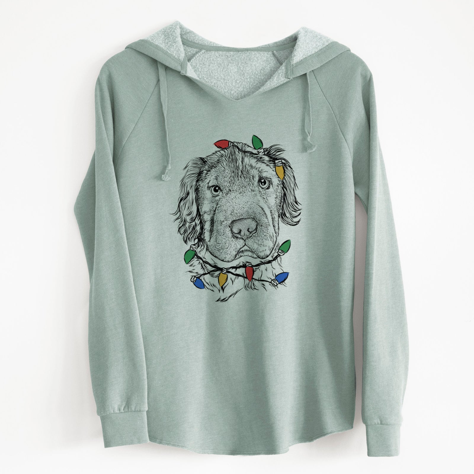 Christmas Lights Rex the Mini Hippo - Cali Wave Hooded Sweatshirt
