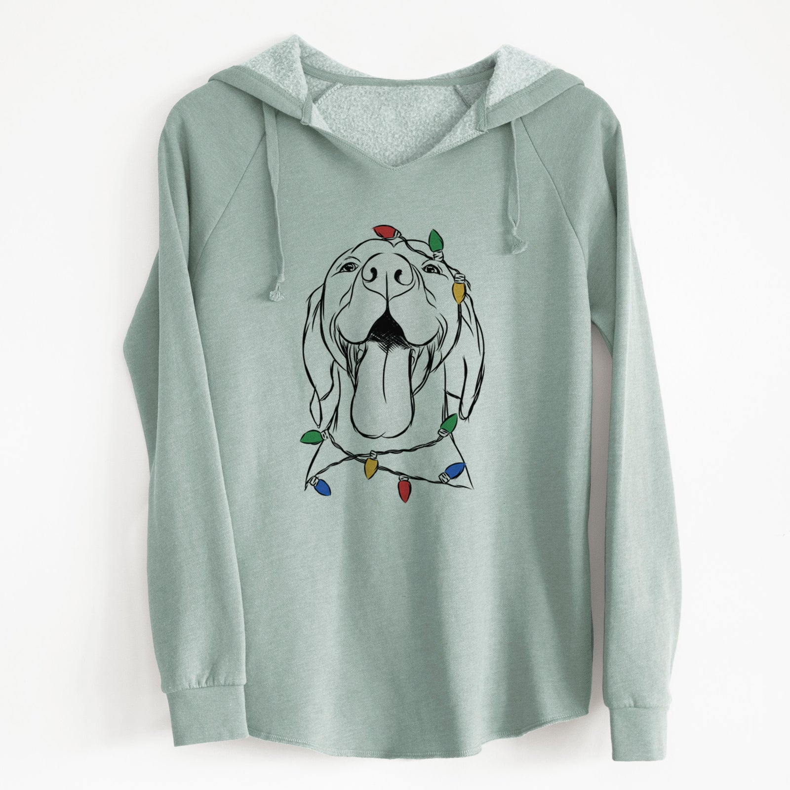 Christmas Lights Rhys the Vizsla - Cali Wave Hooded Sweatshirt