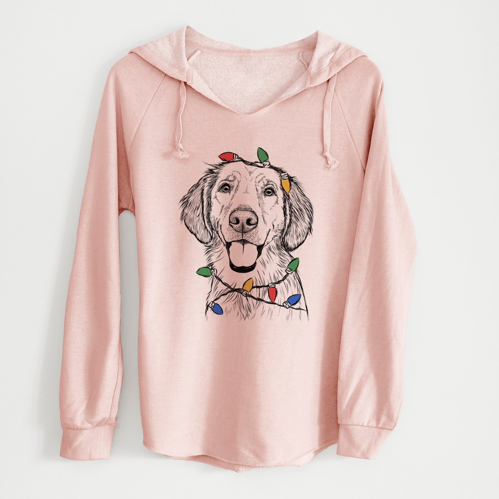 Christmas Lights Riley the Golden Retriever - Cali Wave Hooded Sweatshirt