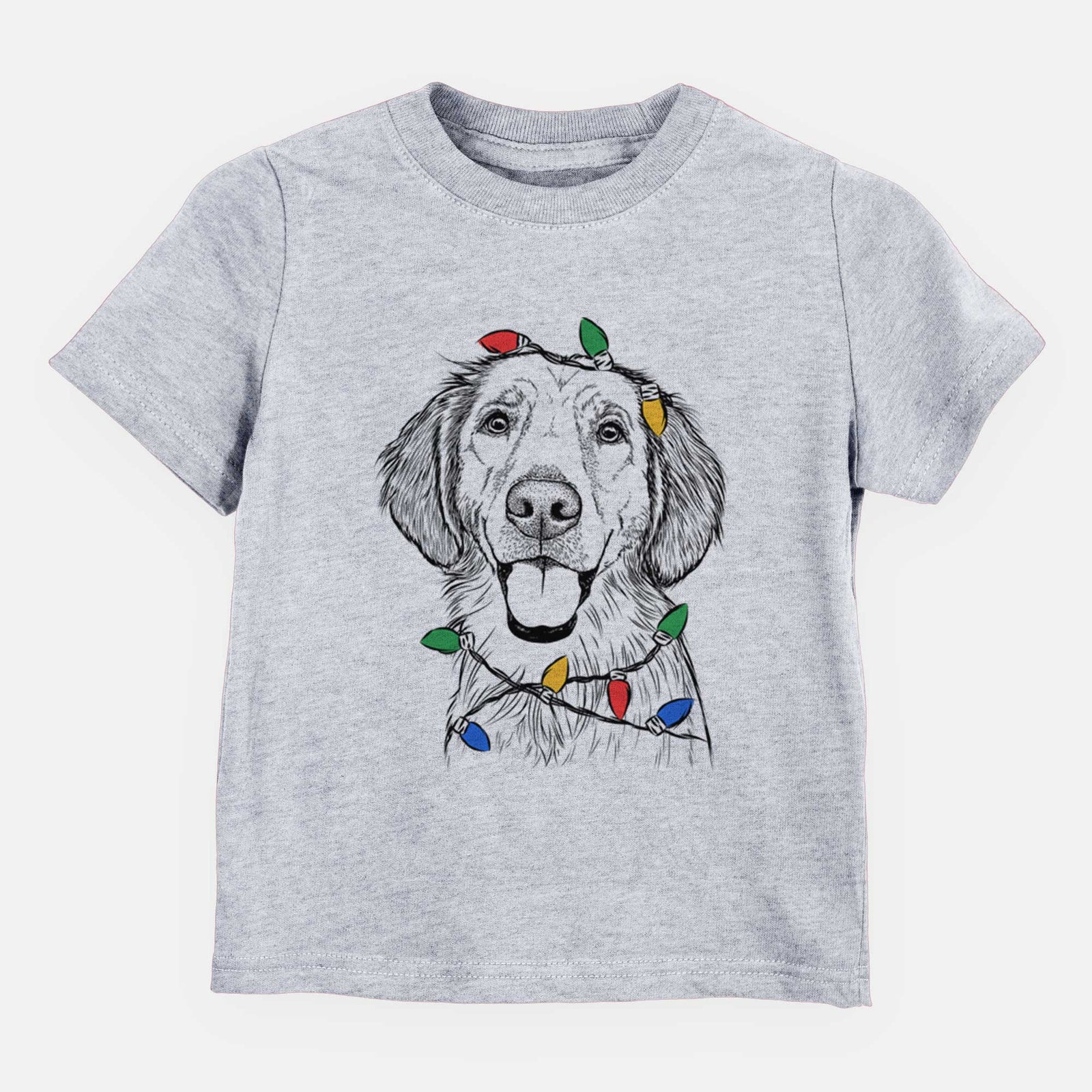 Christmas Lights Riley the Golden Retriever - Kids/Youth/Toddler Shirt
