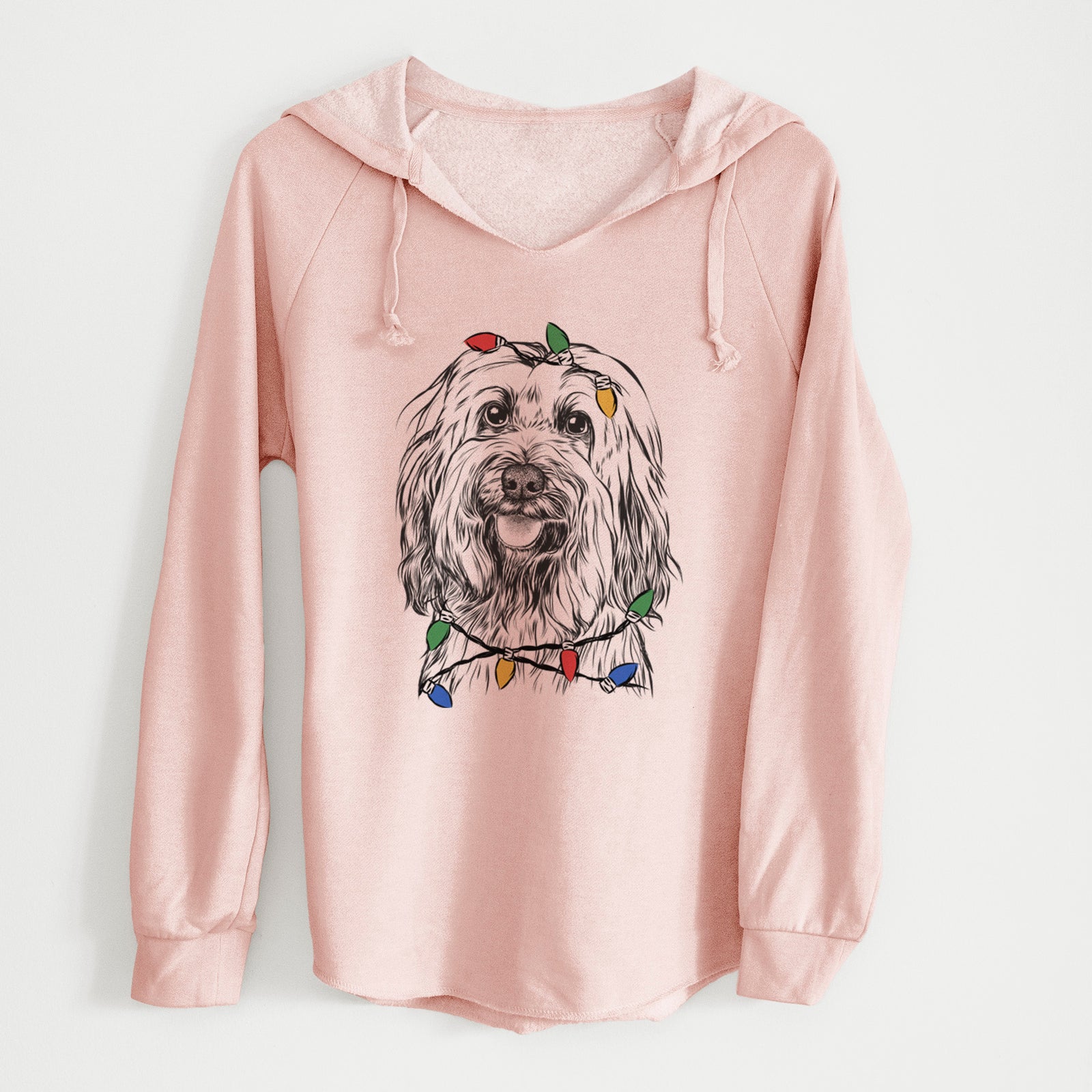 Christmas Lights Rime the Tibetan Terrier - Cali Wave Hooded Sweatshirt