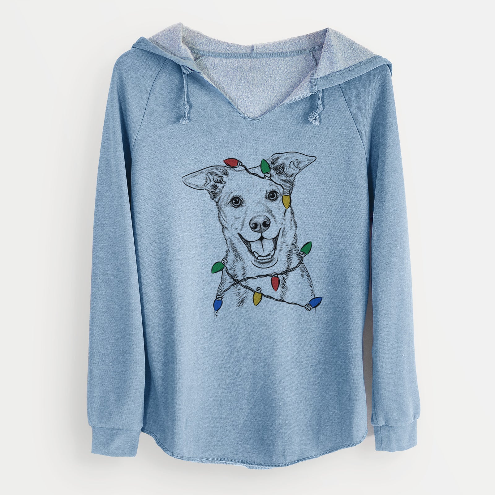 Christmas Lights Rocco the Mixed Breed - Cali Wave Hooded Sweatshirt