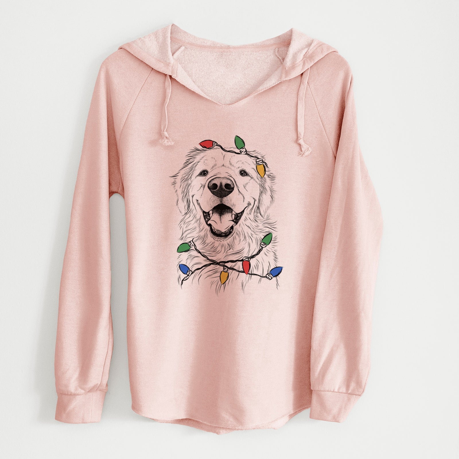 Christmas Lights Roger the Golden Retriever - Cali Wave Hooded Sweatshirt