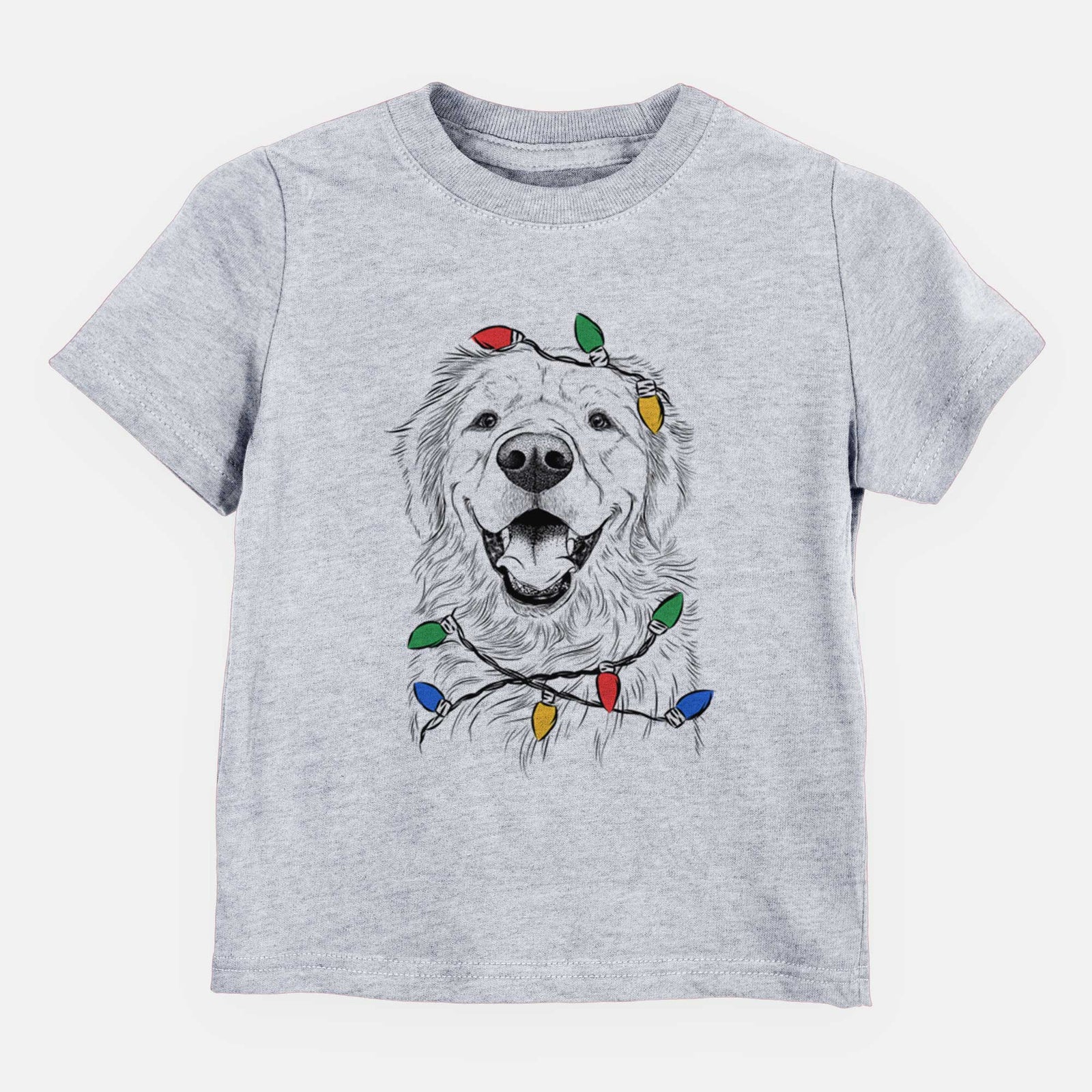 Christmas Lights Roger the Golden Retriever - Kids/Youth/Toddler Shirt