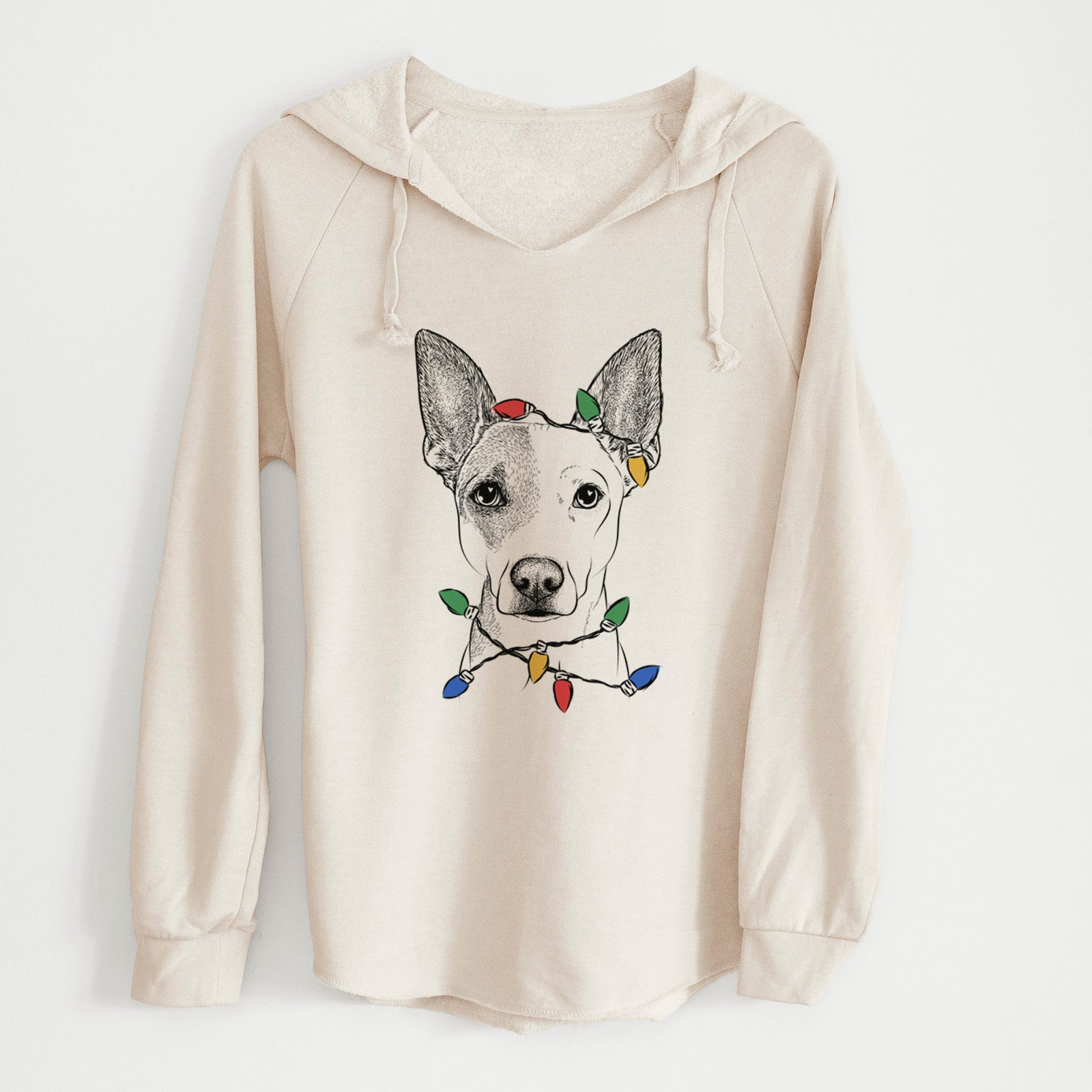 Christmas Lights Roo the Mixed Breed - Cali Wave Hooded Sweatshirt