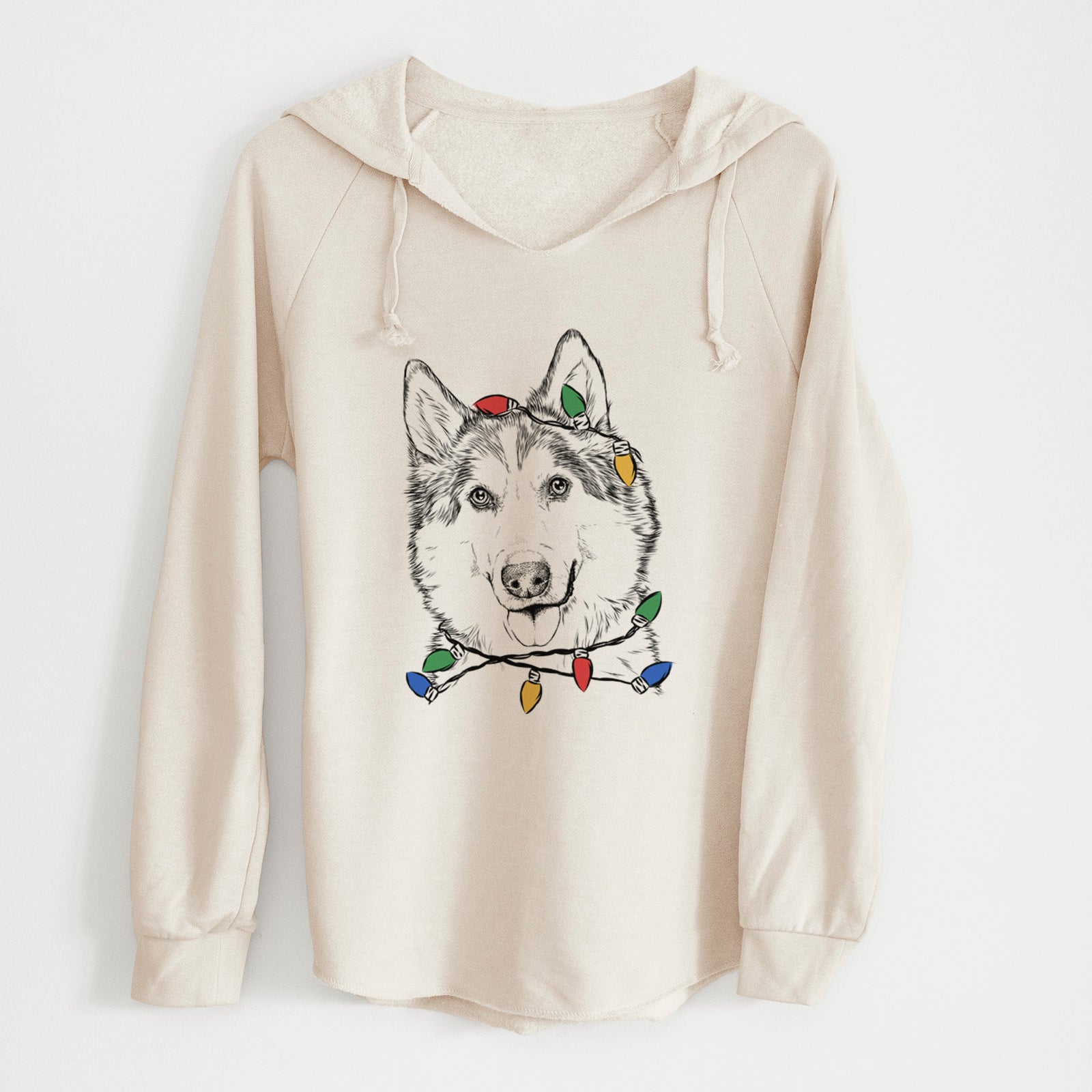 Christmas Lights Roshi the Mixed Breed - Cali Wave Hooded Sweatshirt