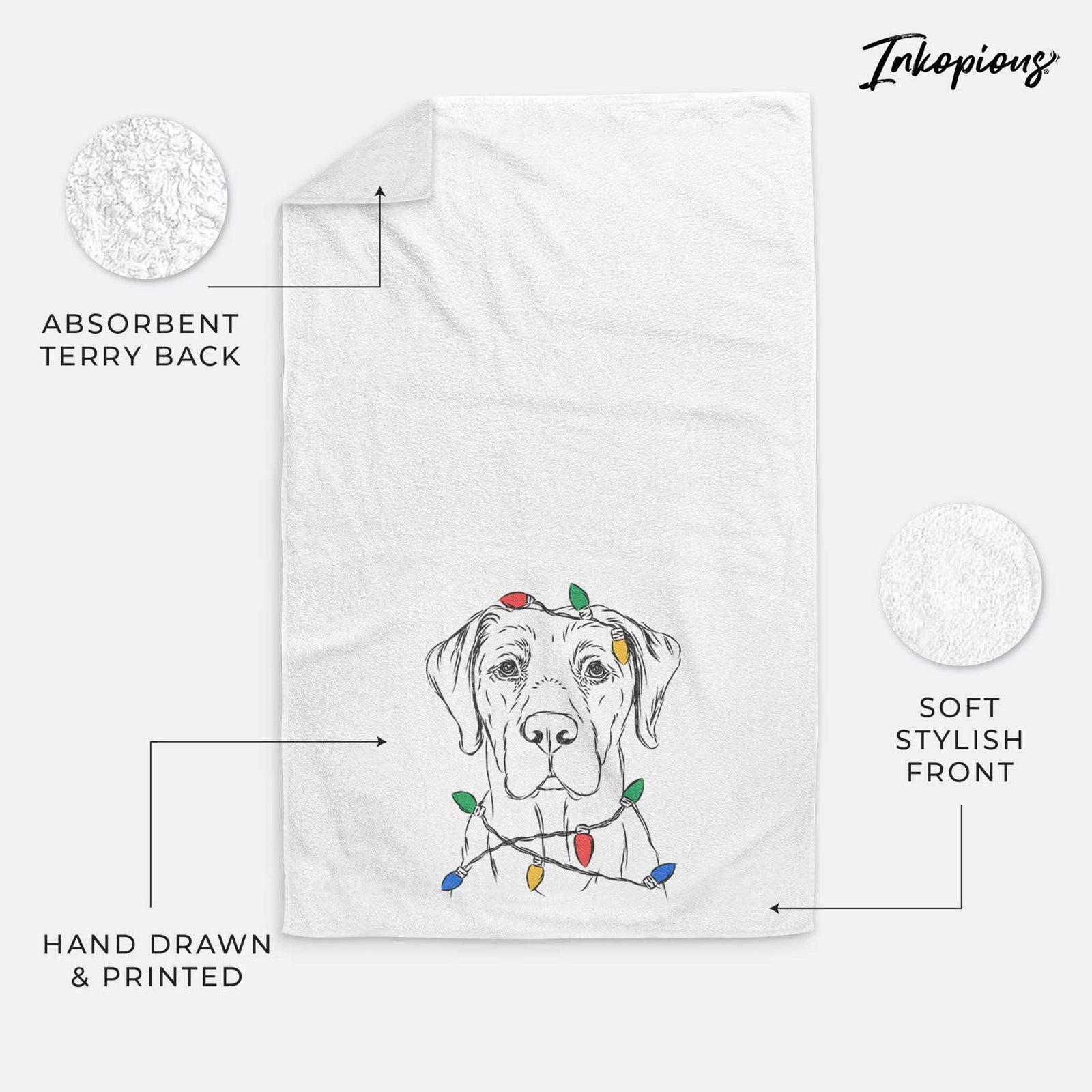 Rowdy the Labrador Retriever Decorative Hand Towel